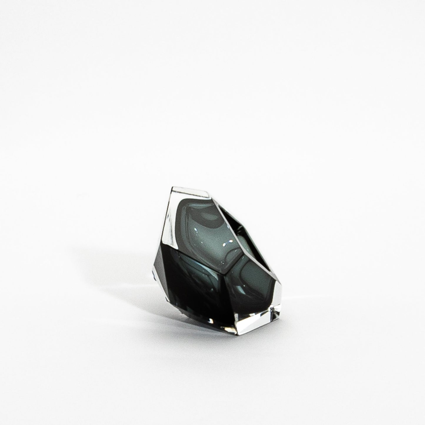 Hand-Blown Murano Ashtray in Grey