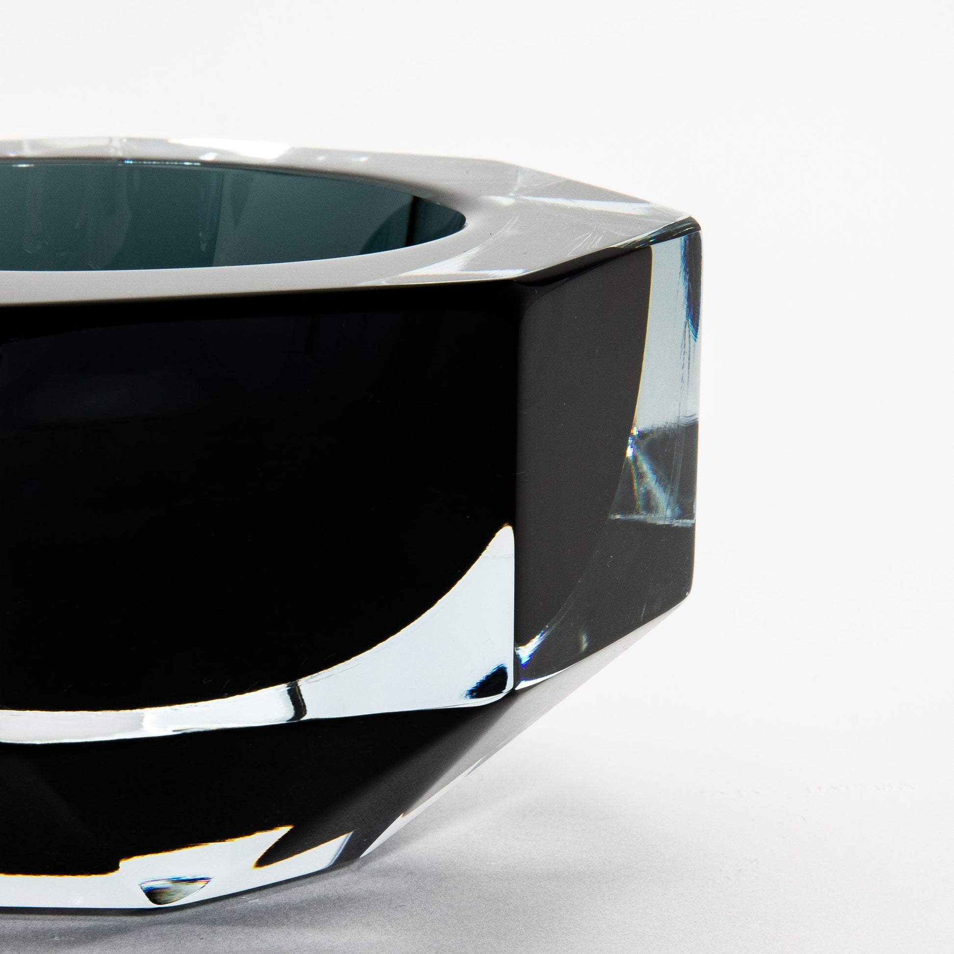 Hand-Blown Murano Ashtray in Grey