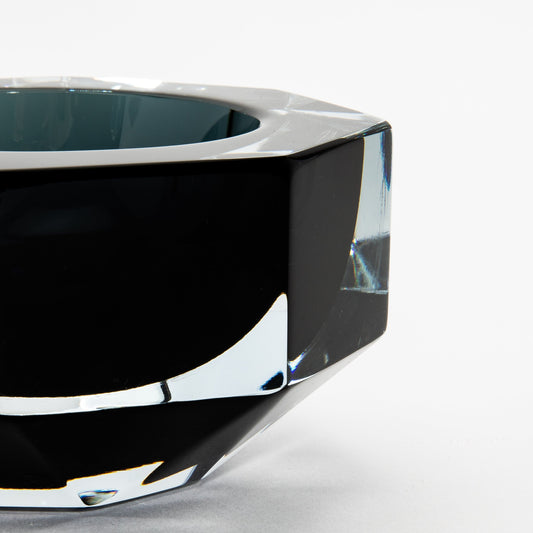 Hand-Blown Murano Ashtray in Grey