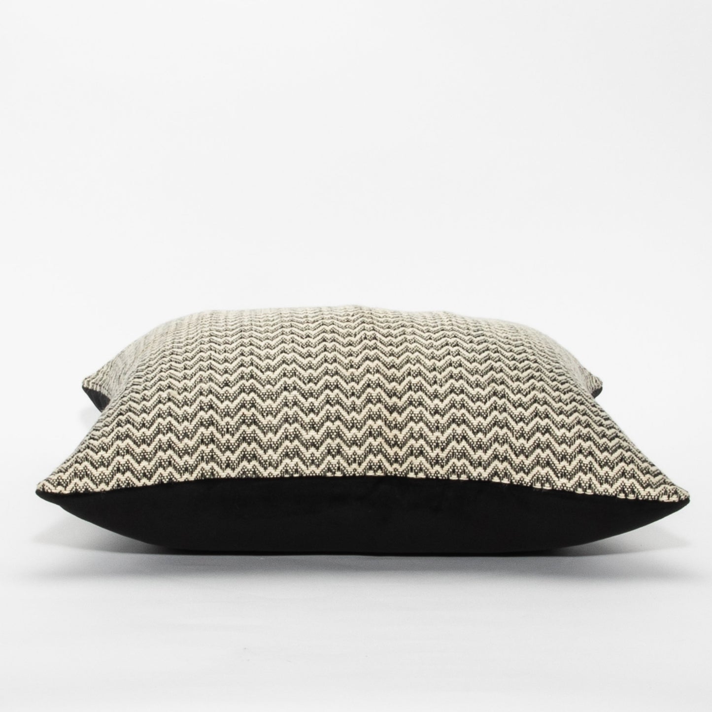 Black & White Zig Zag Pillow by MOGUL