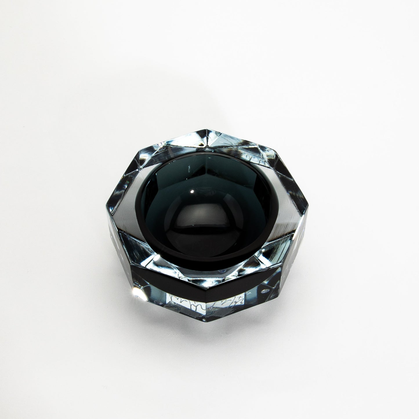Hand-Blown Murano Ashtray in Grey