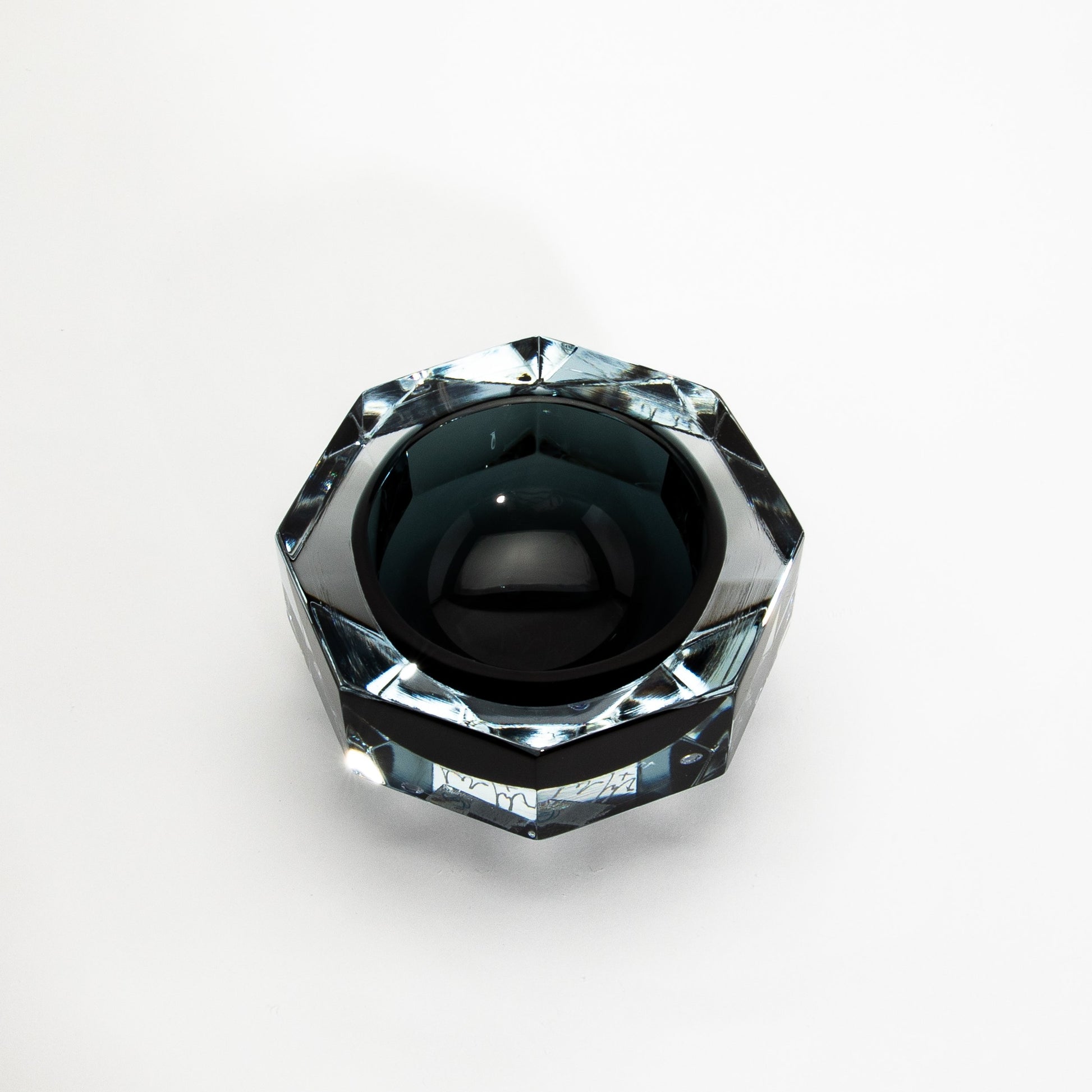 Hand-Blown Murano Ashtray in Grey
