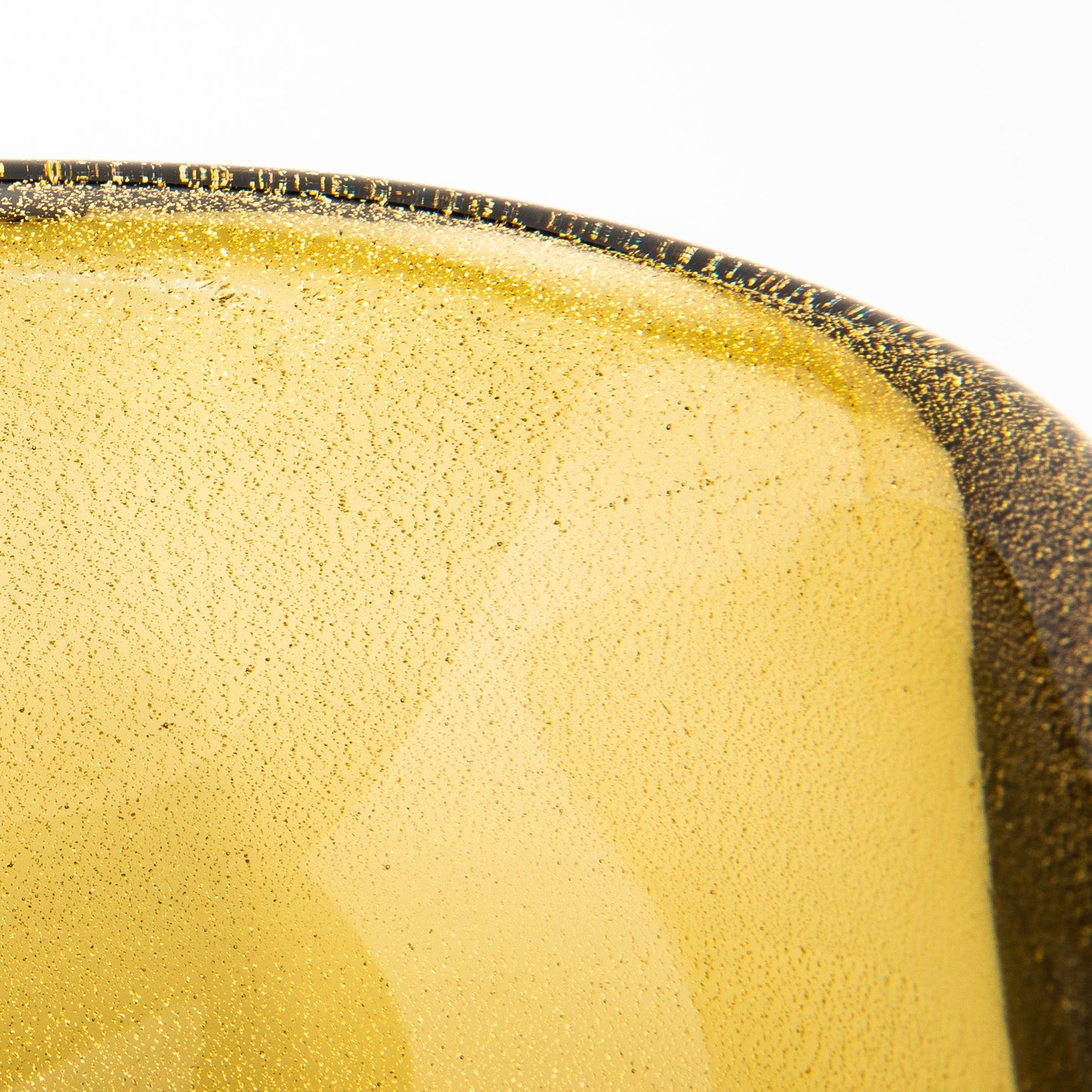 Murano Dish in Tobacco With 24-Karat Gold Flecks