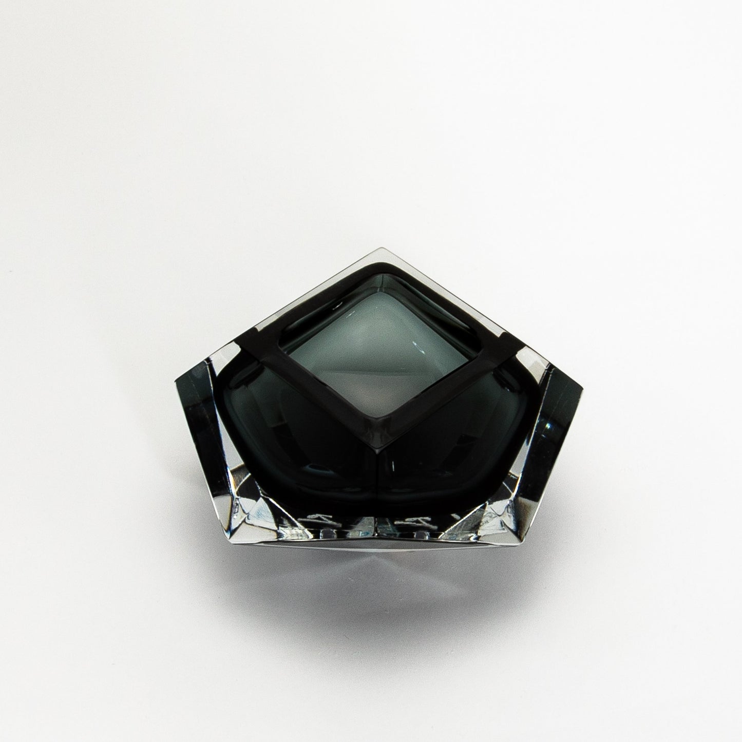 Hand-Blown Murano Ashtray in Grey