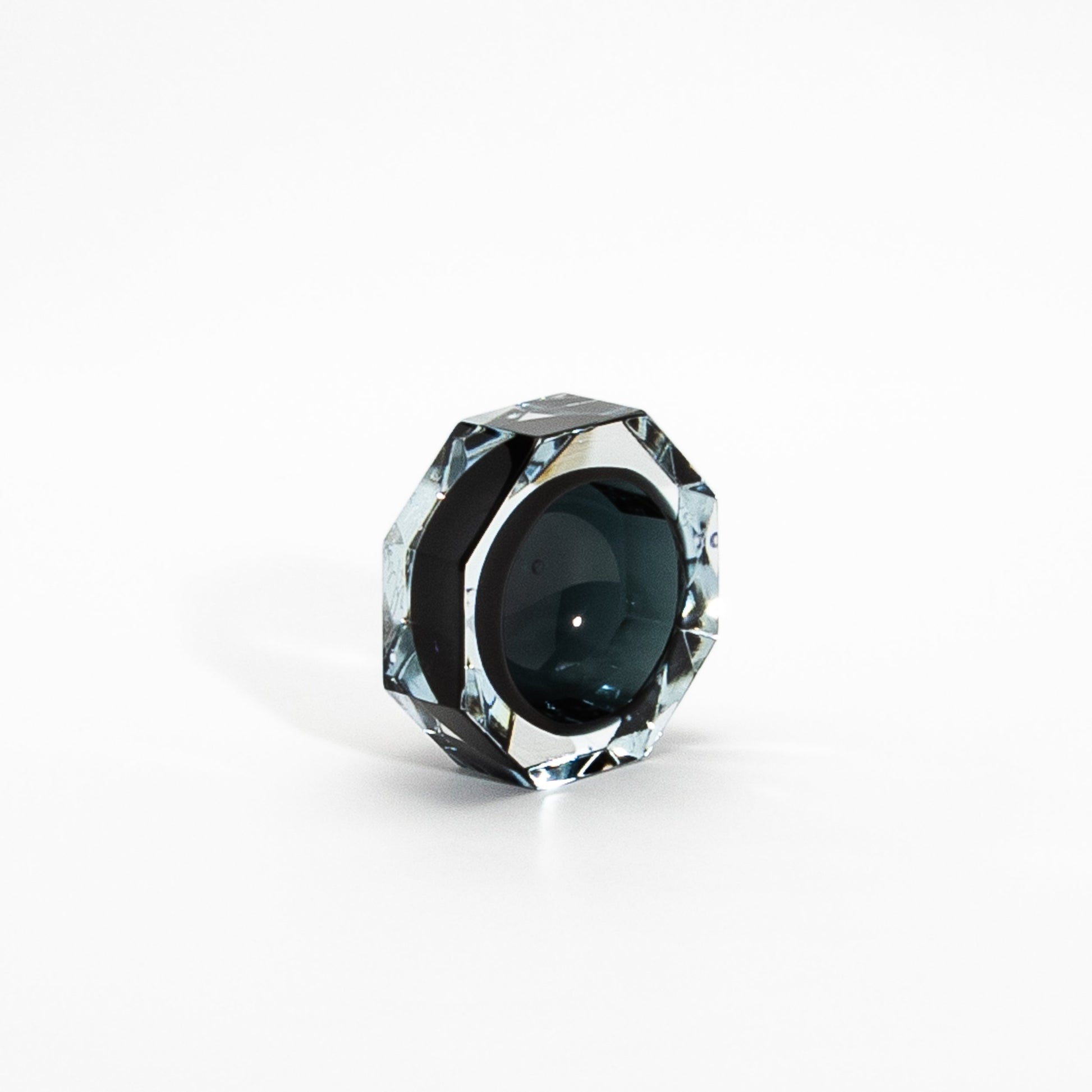 Hand-Blown Murano Ashtray in Grey