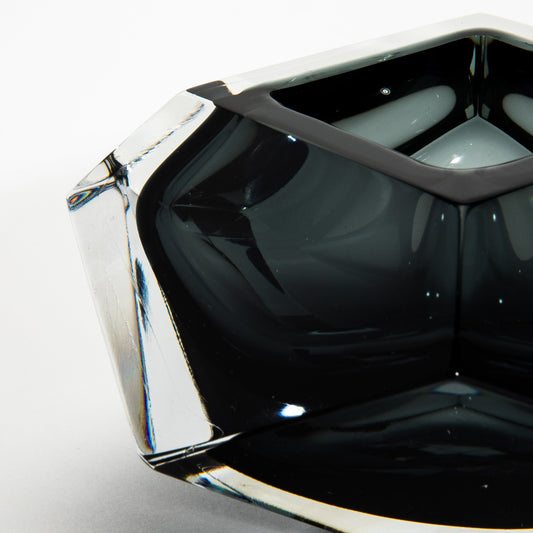 Hand-Blown Murano Ashtray in Grey