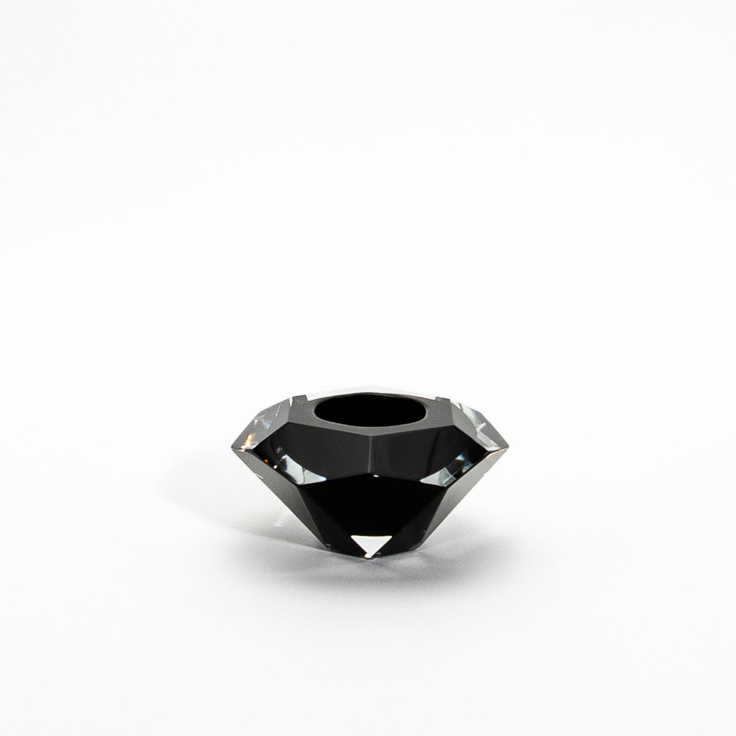 Murano Ashtray in Clear and Onyx Black