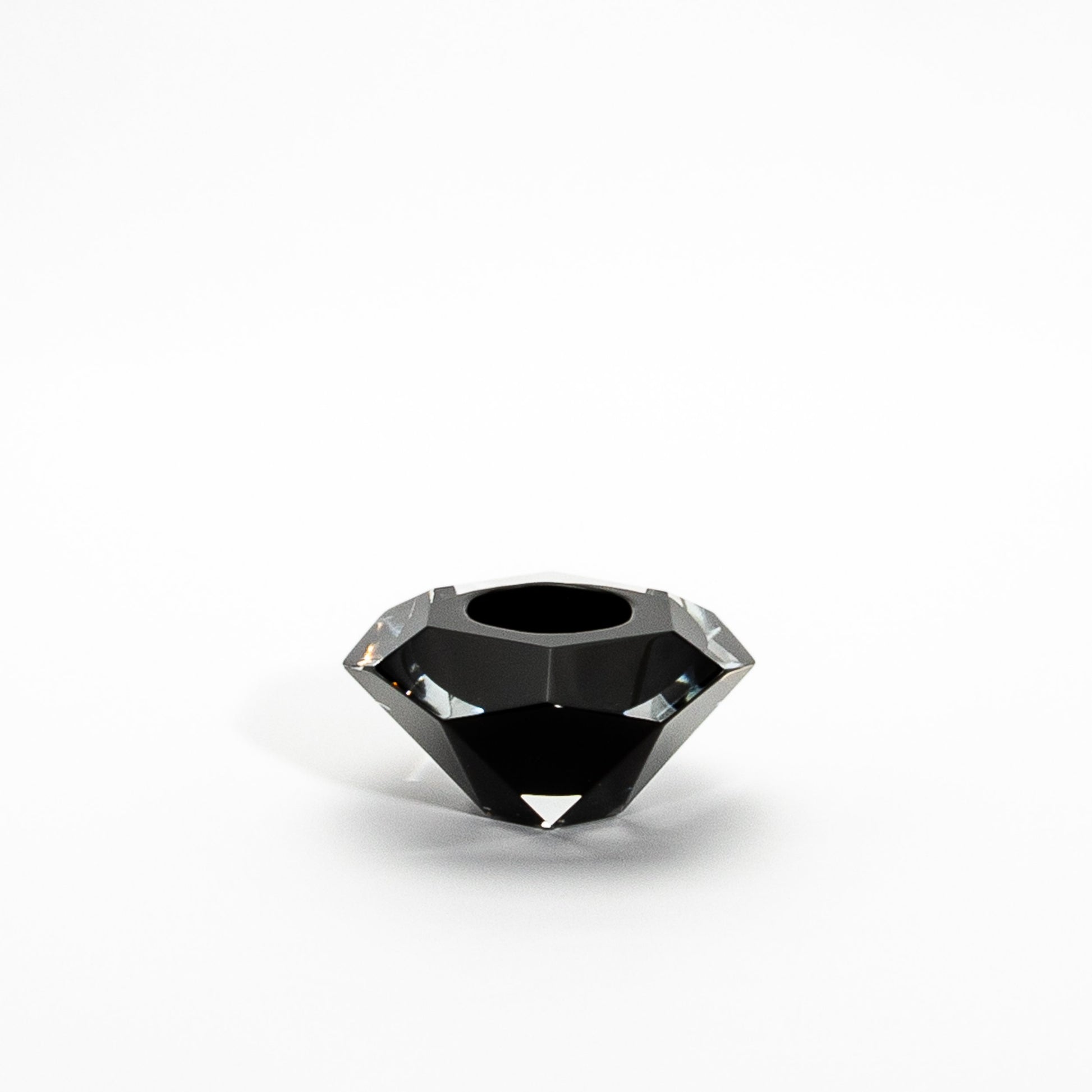 Murano Ashtray in Clear and Onyx Black