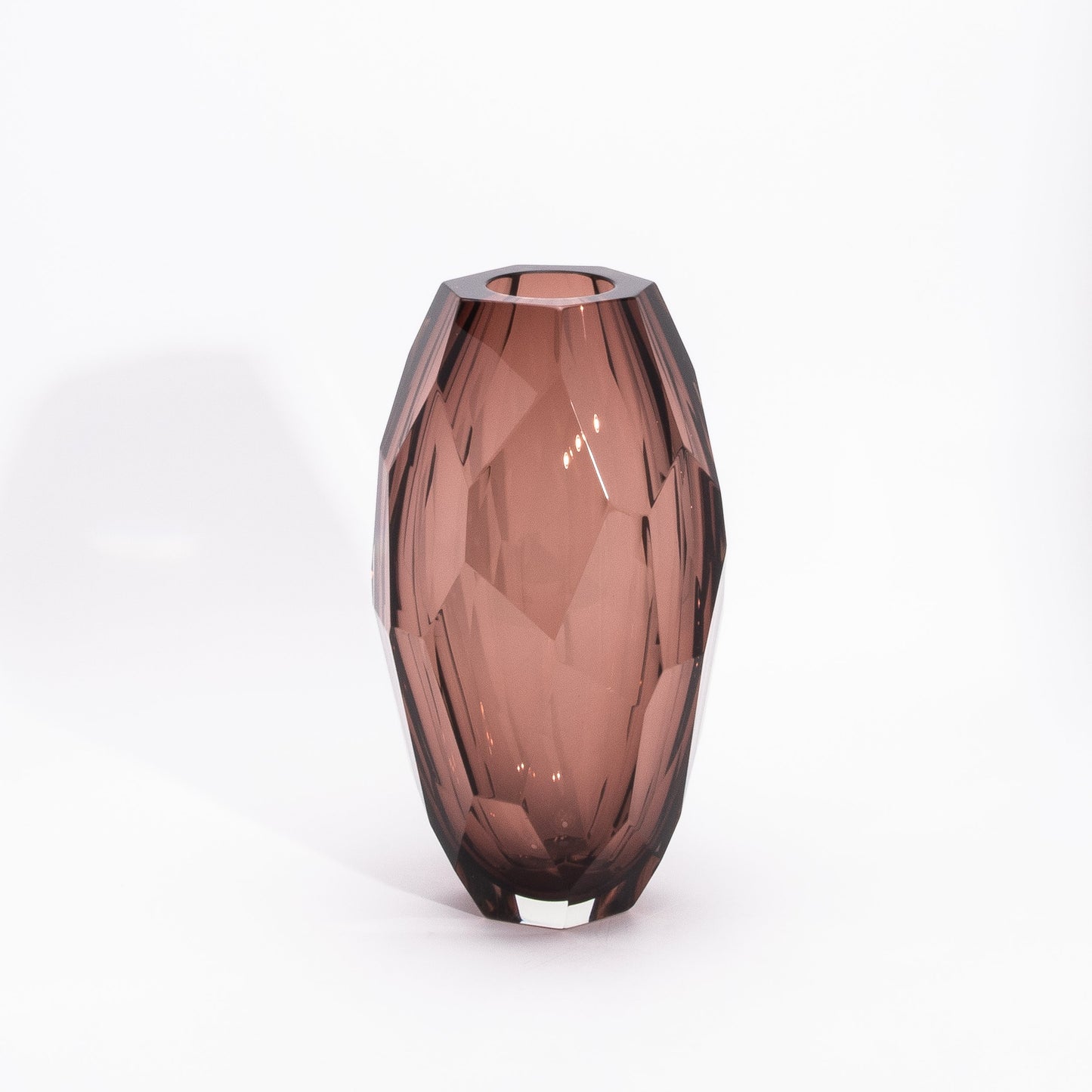 Murano Tall Faceted Vase in Amethyst