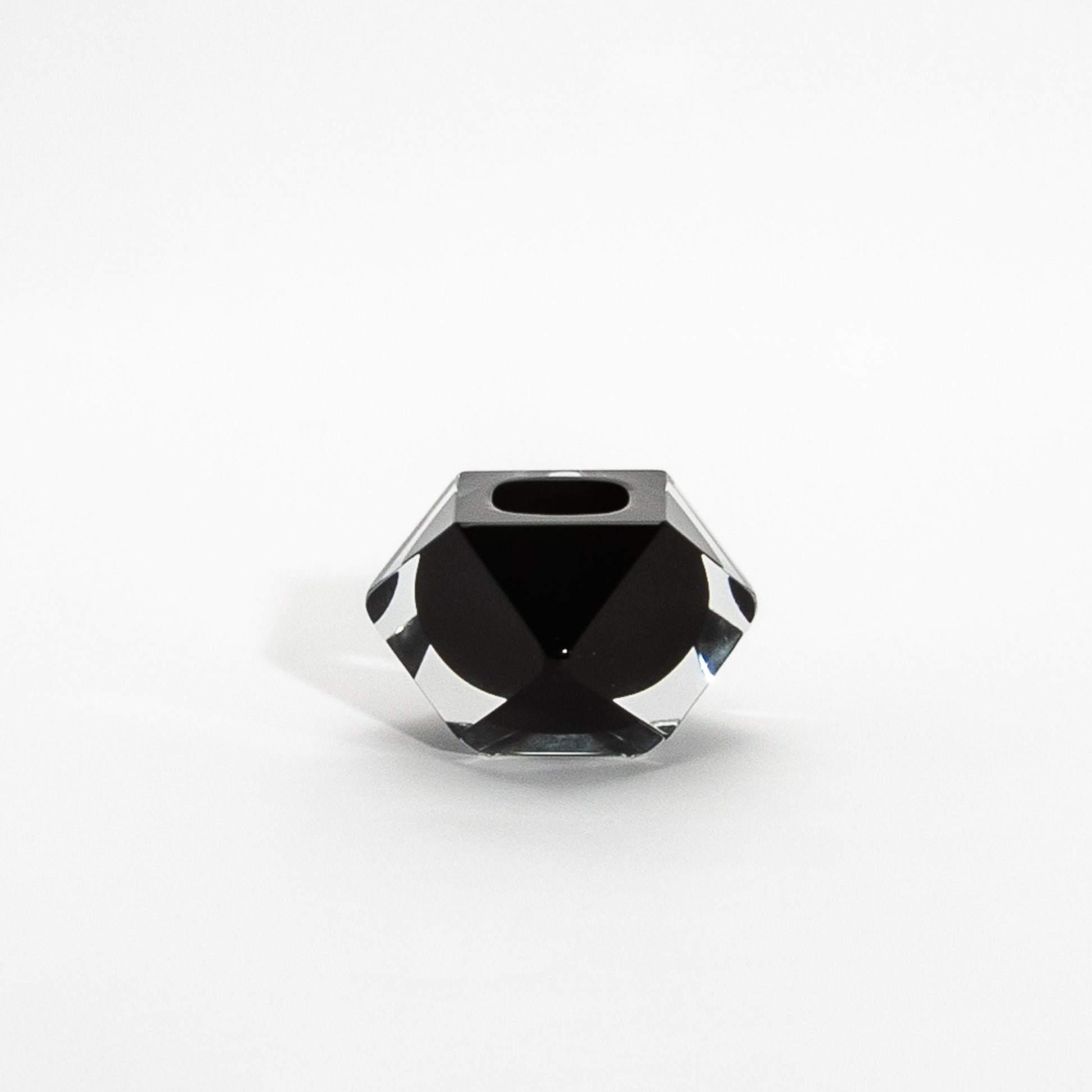 Murano Ashtray in Clear and Onyx Black