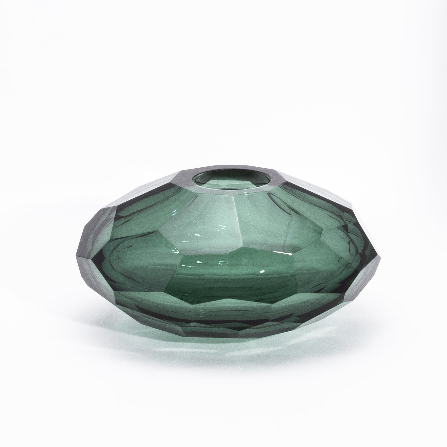 Murano Faceted Bowl in Eucalyptus Green