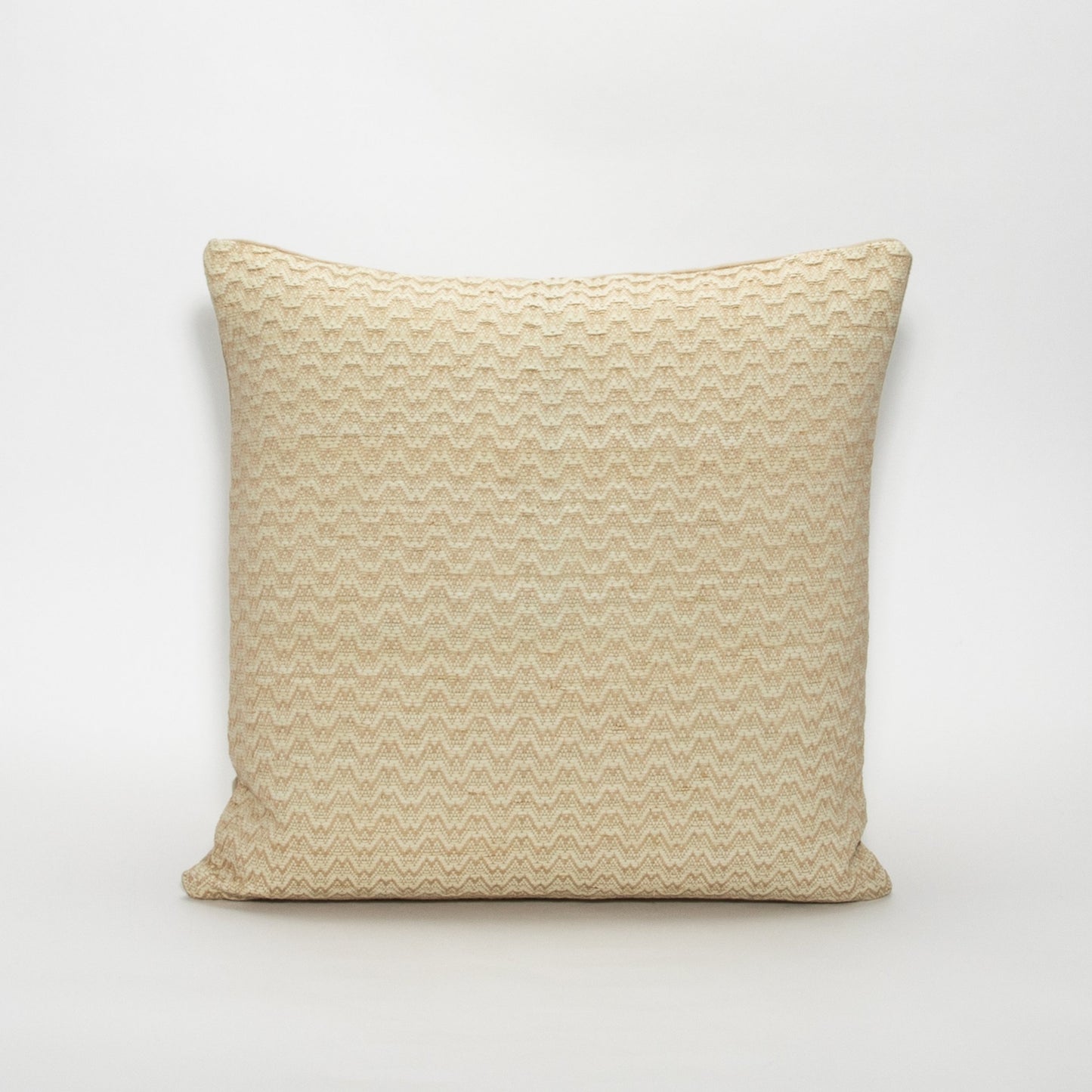 Tan Leather Chevron Pillow by MOGUL