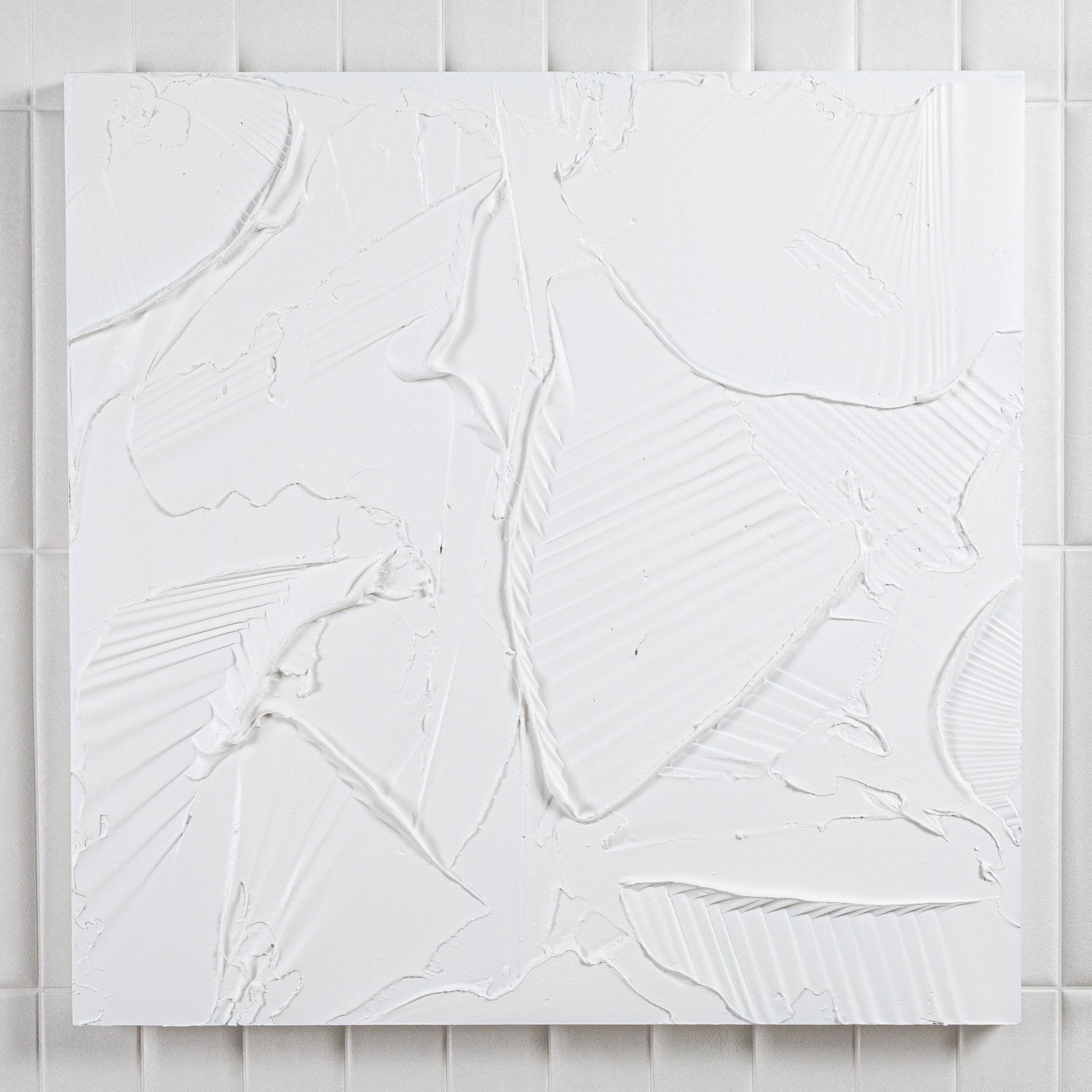Modern Textural Monochromatic Painting by Michael Allen
