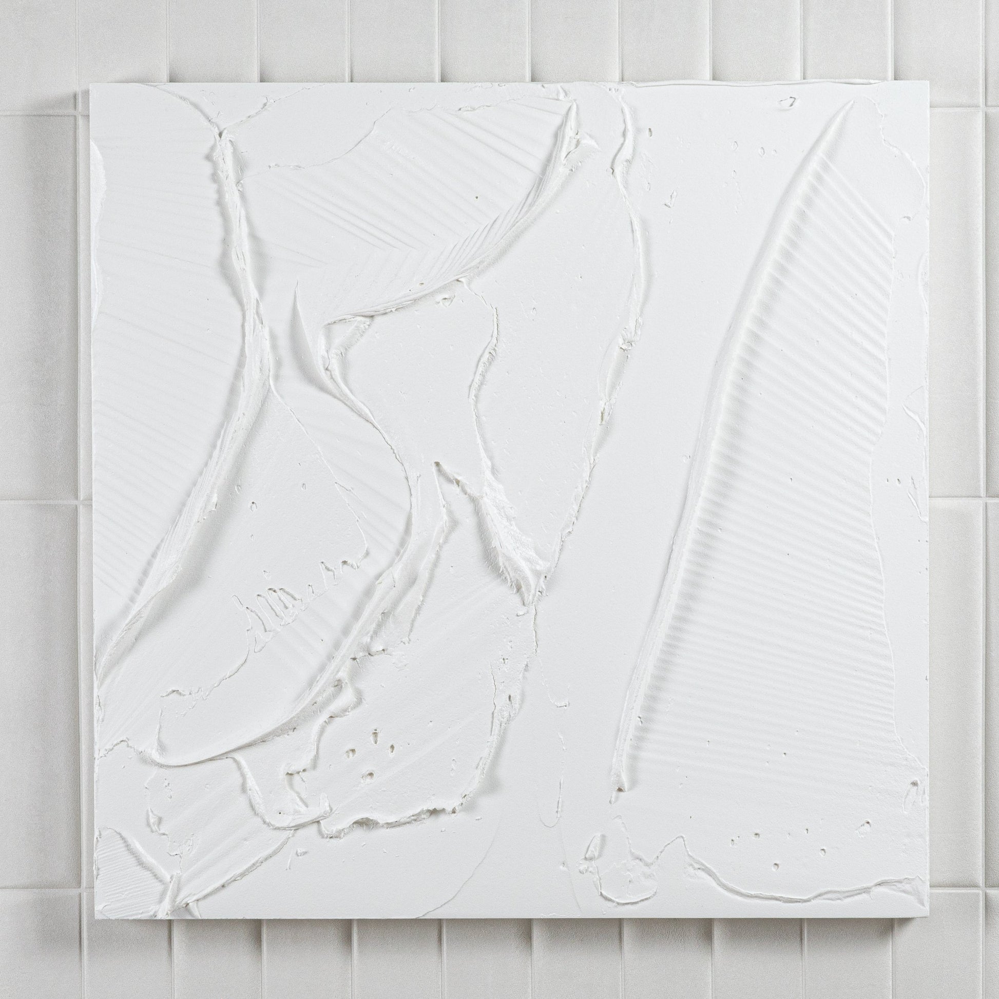 Modern Textural Monochromatic Painting by Michael Allen