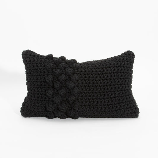 Black Macrame Kidney Pillow
