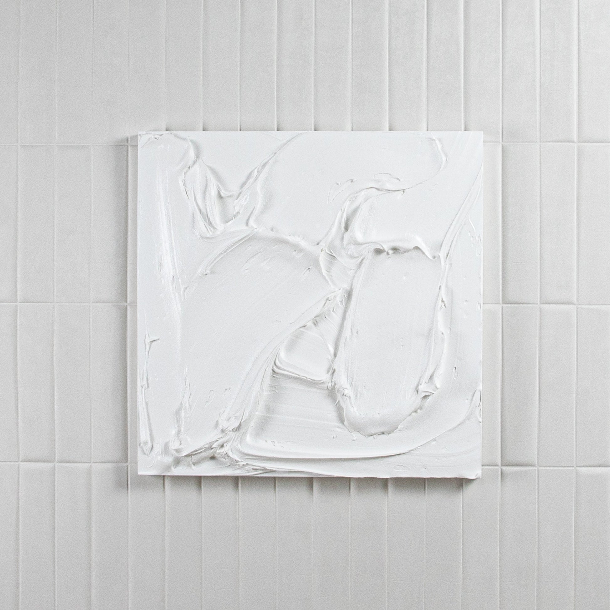 Modern Textural Monochromatic Painting by Michael Allen