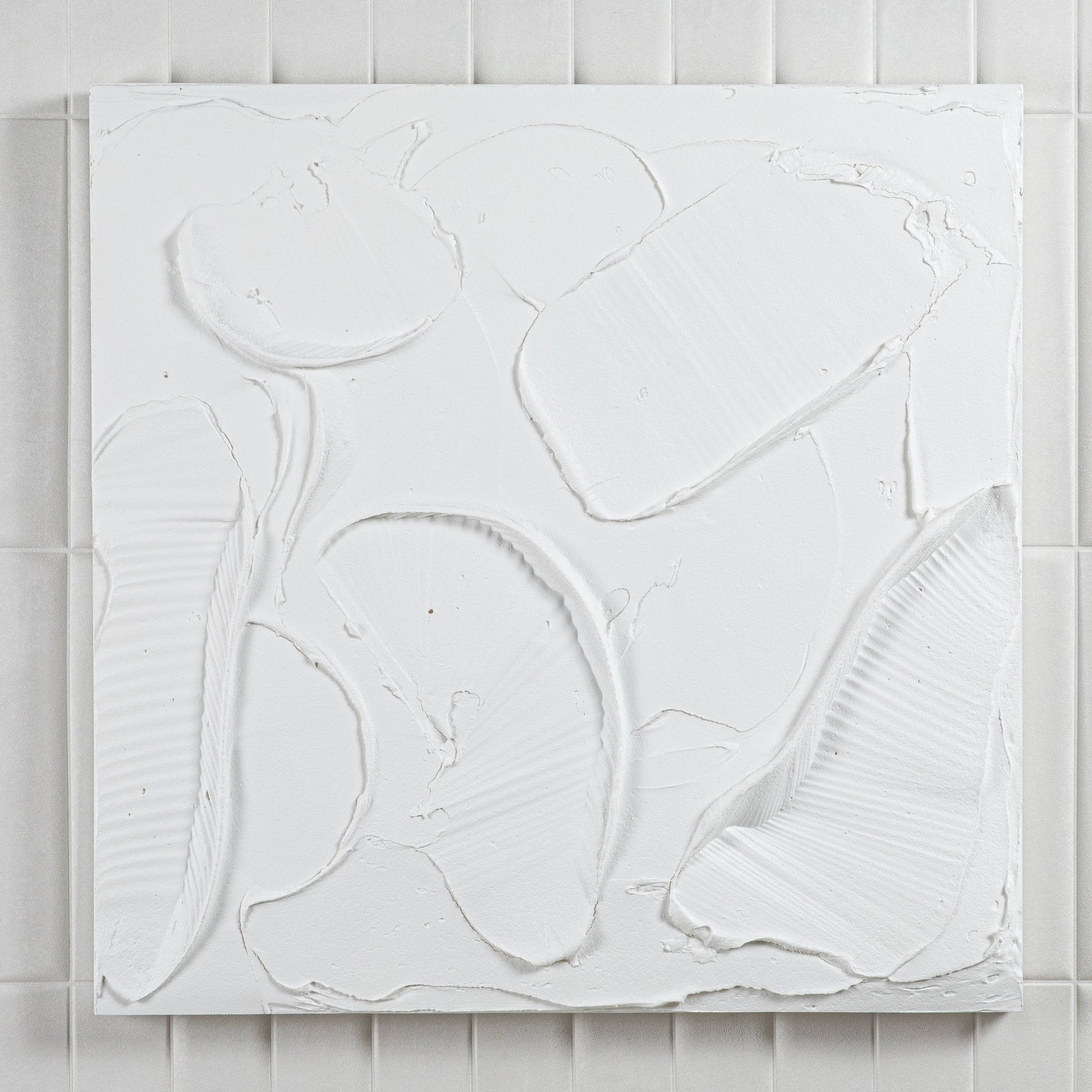 Modern Textural Monochromatic Painting by Michael Allen