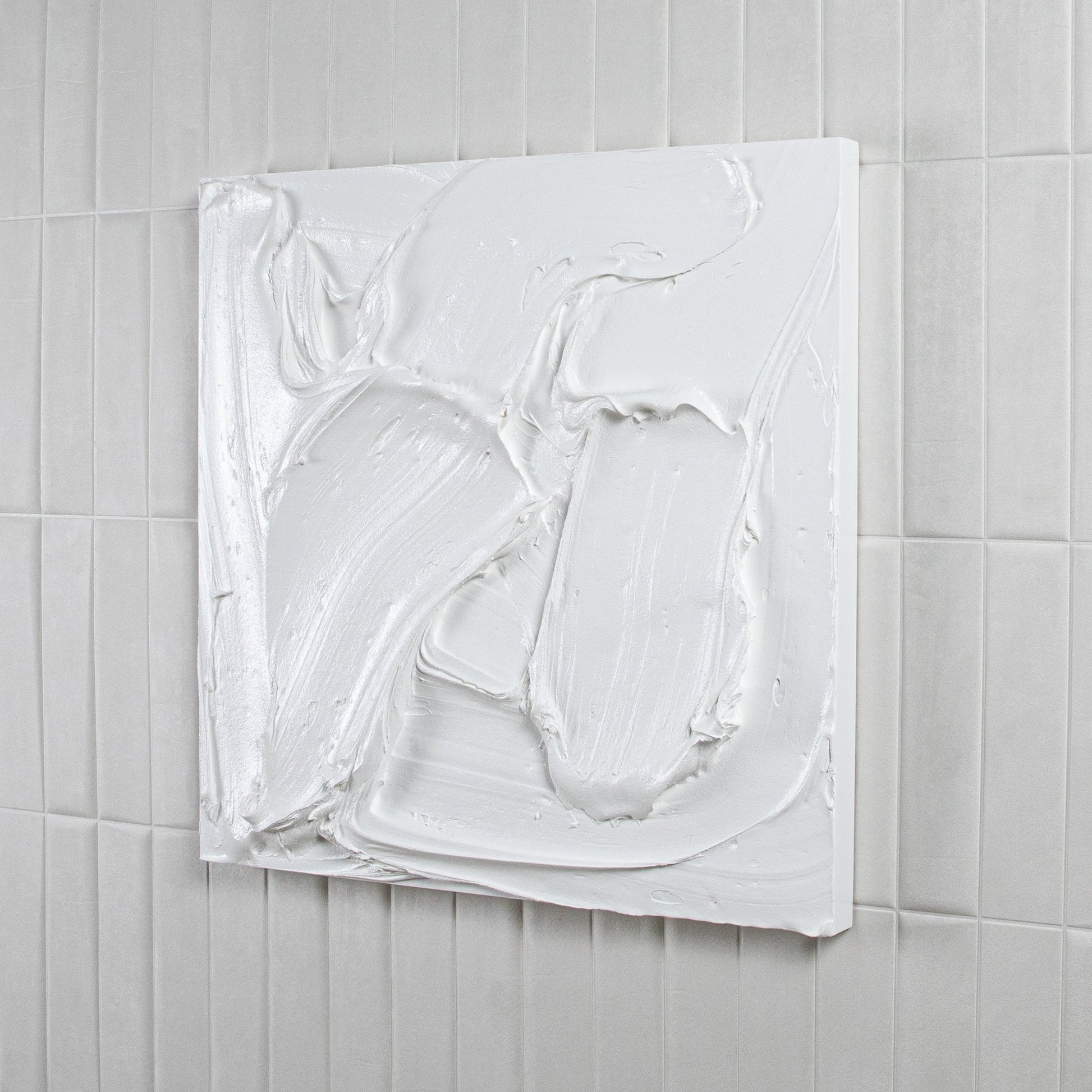 Modern Textural Monochromatic Painting by Michael Allen