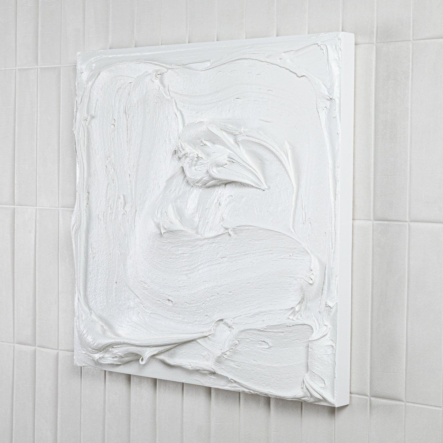 Modern Textural Monochromatic Painting by Michael Allen