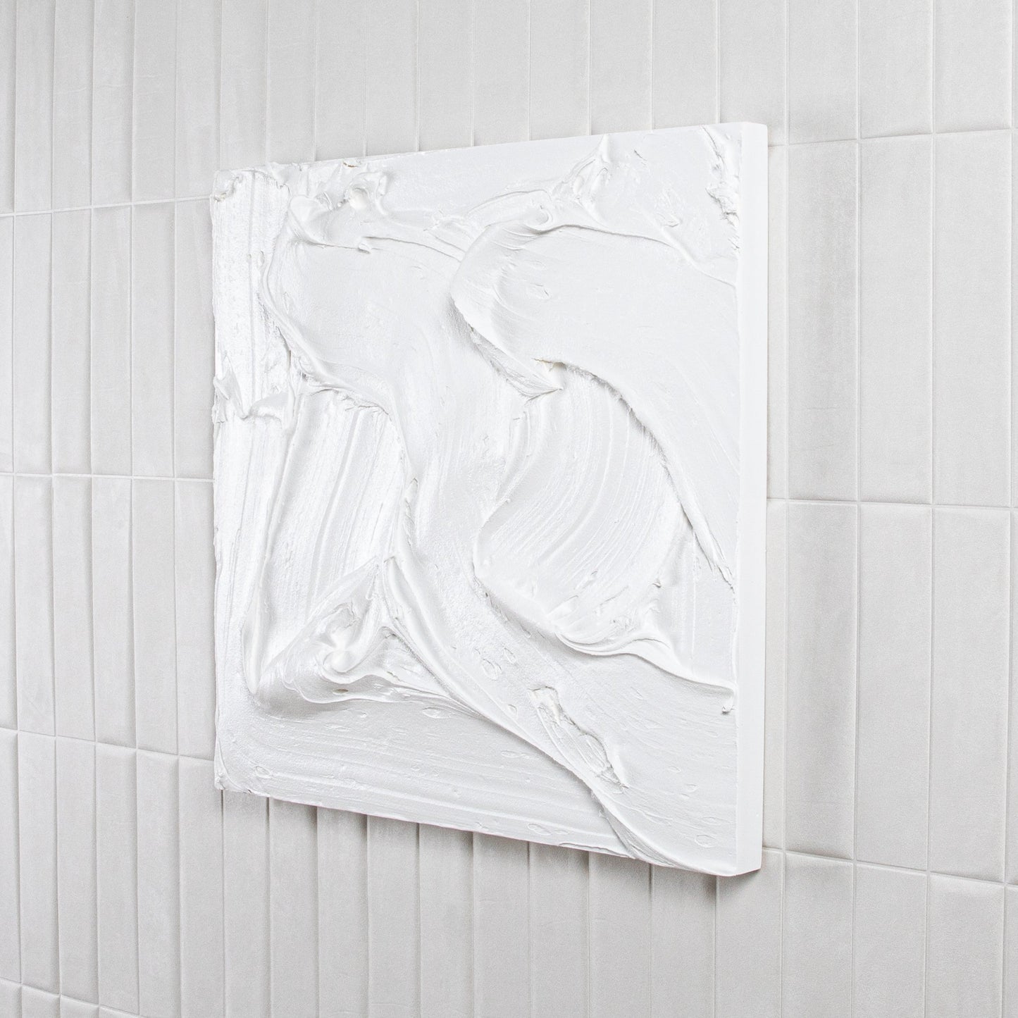 Modern Textural Monochromatic Painting by Michael Allen