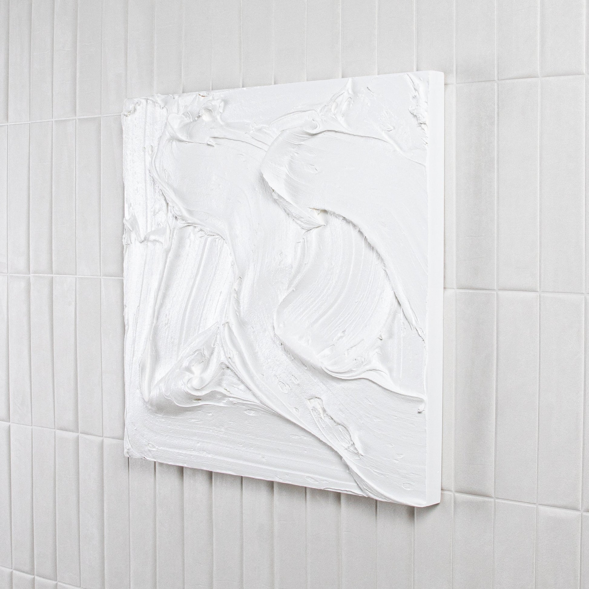 Modern Textural Monochromatic Painting by Michael Allen