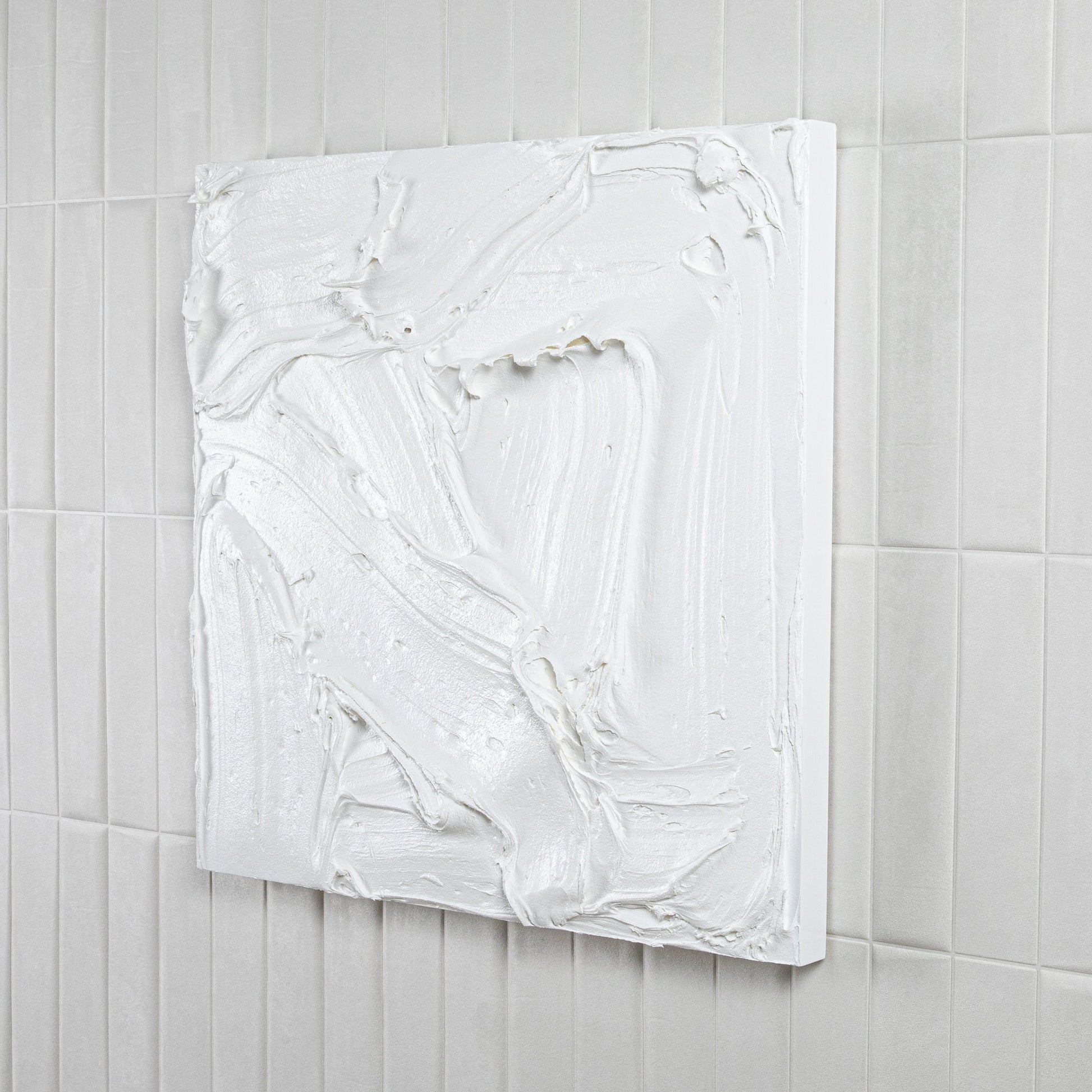 Modern Textural Monochromatic Painting by Michael Allen