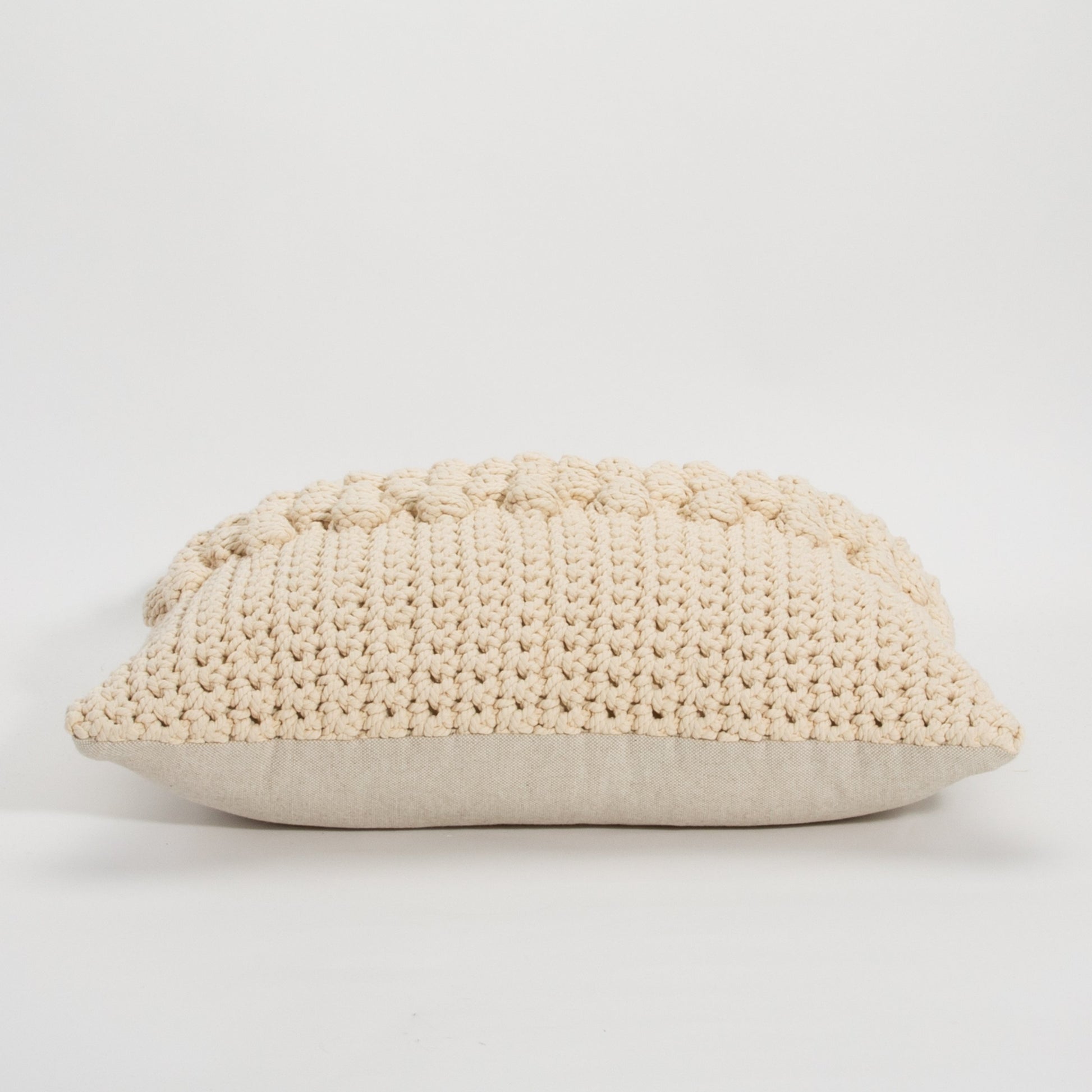 Cream Macrame Pillow