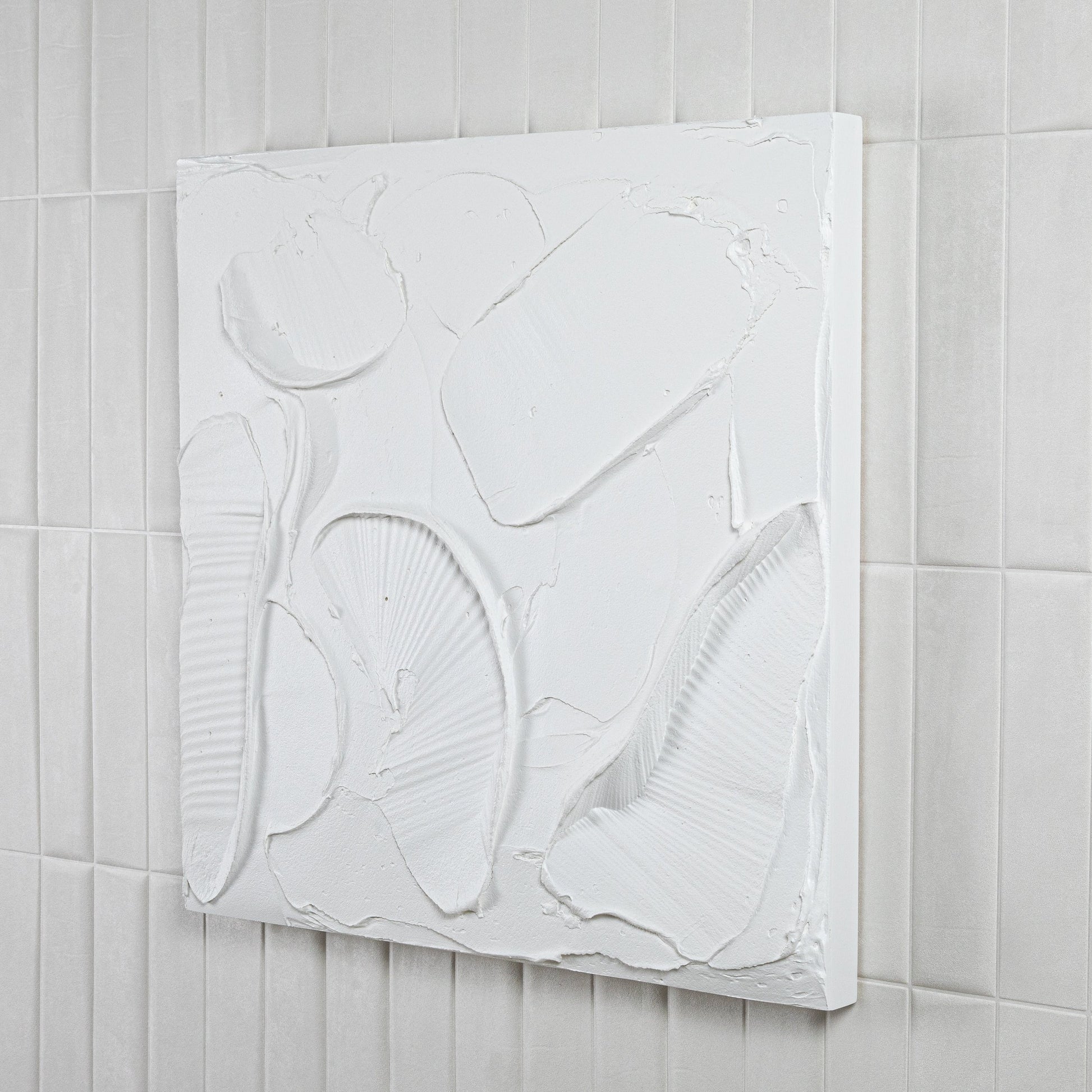 Modern Textural Monochromatic Painting by Michael Allen