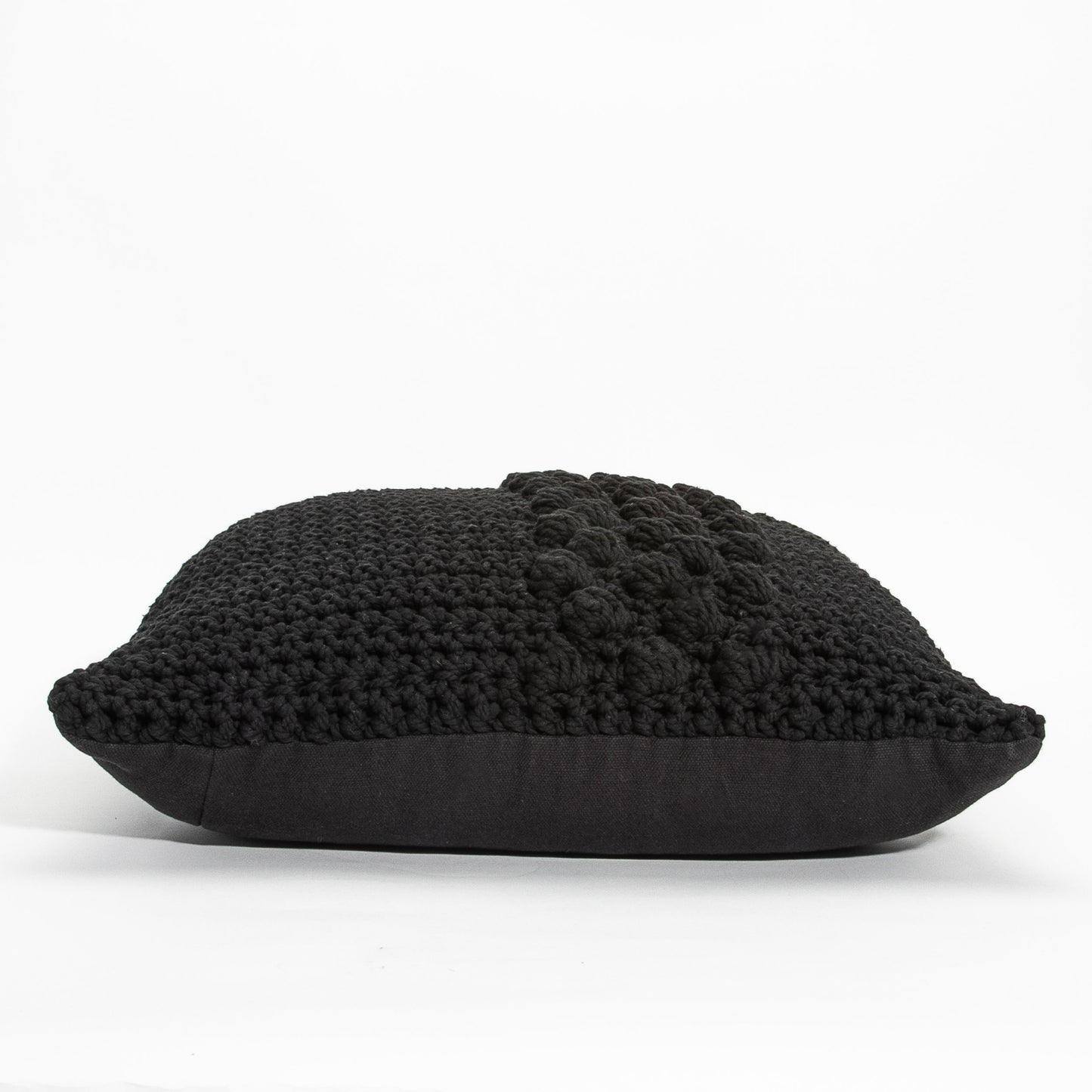 Black Macrame Pillow
