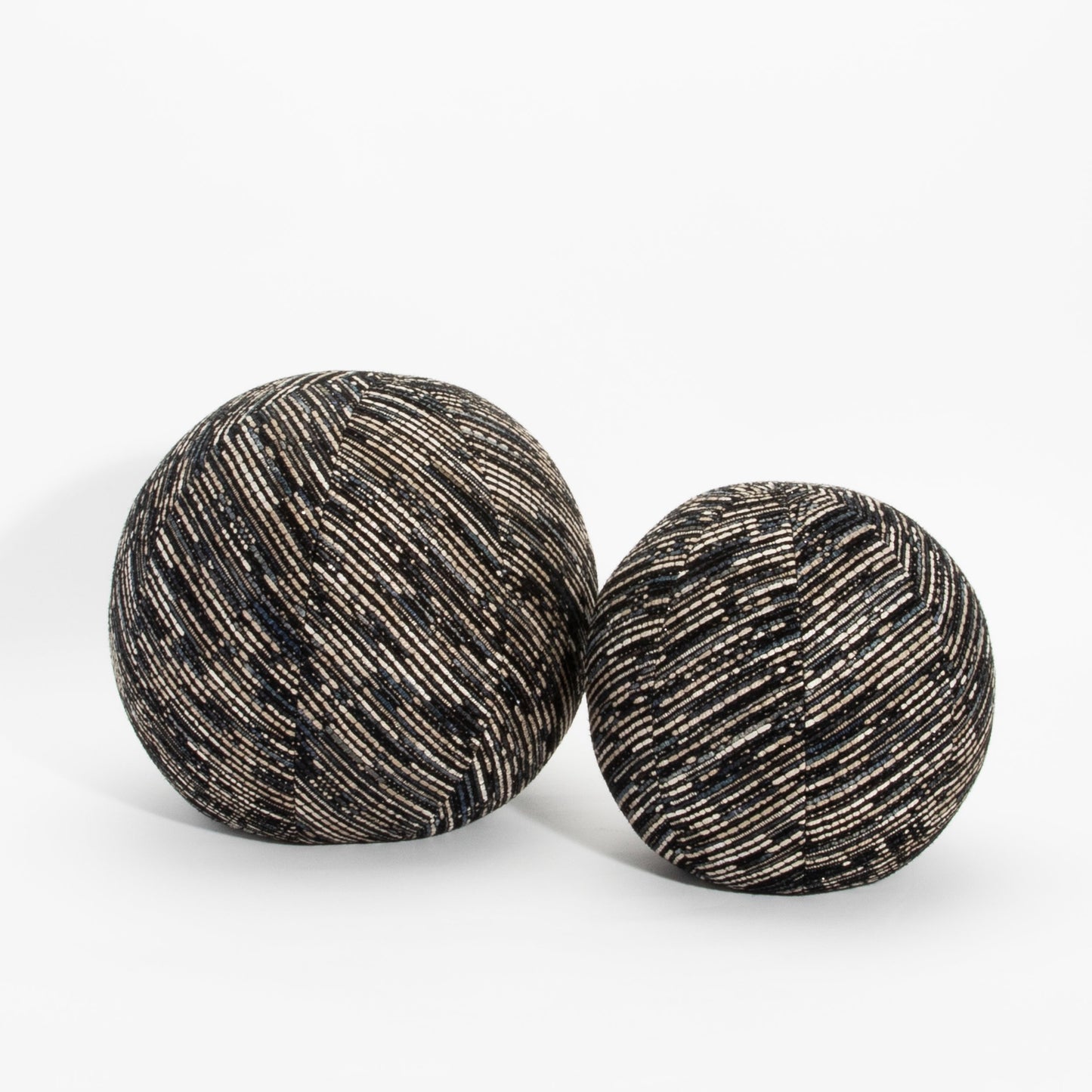 Set of Ball Pillows with Elitis Fabric