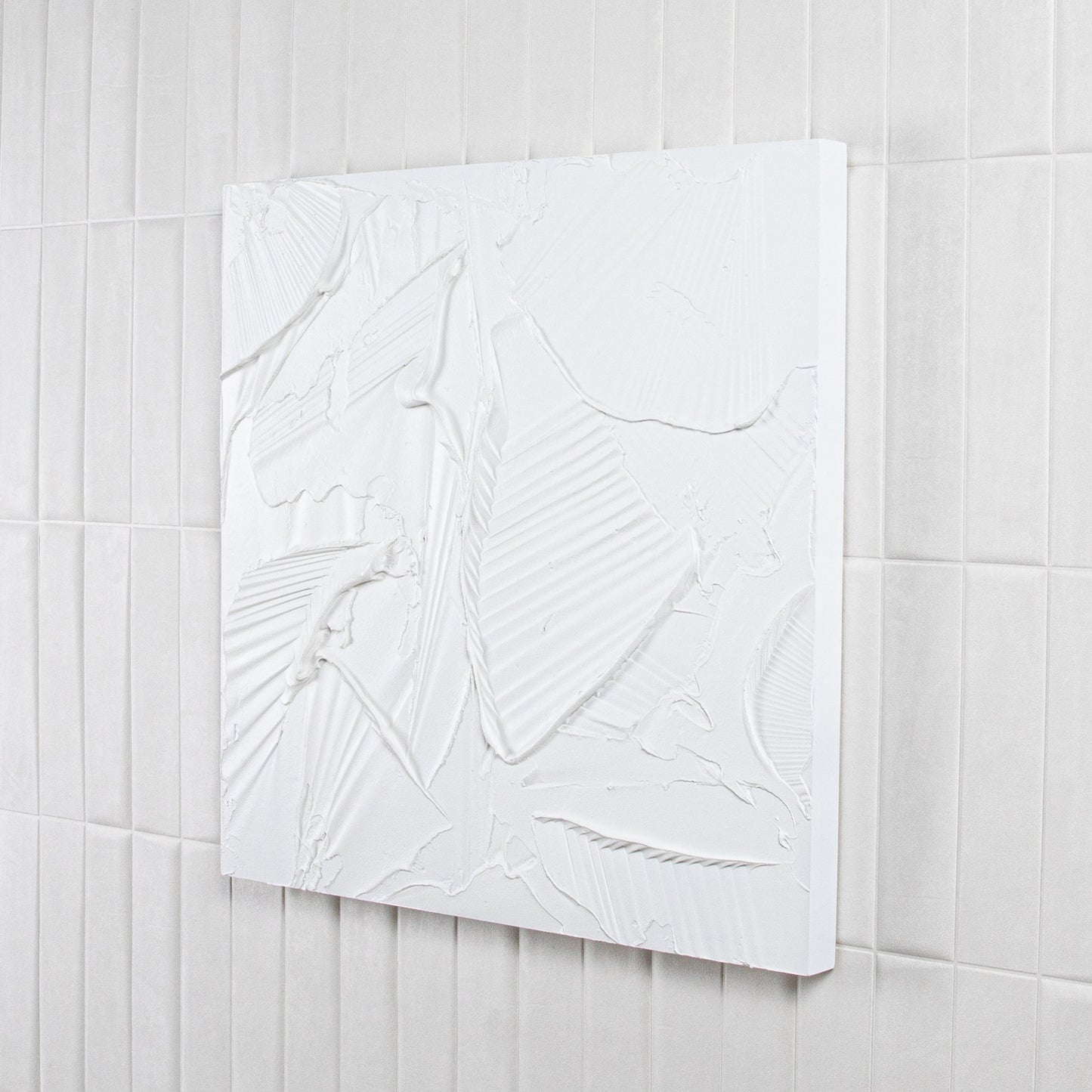 Modern Textural Monochromatic Painting by Michael Allen