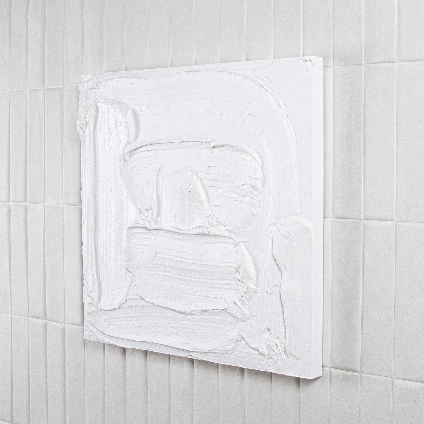Modern Textural Monochromatic Painting by Michael Allen