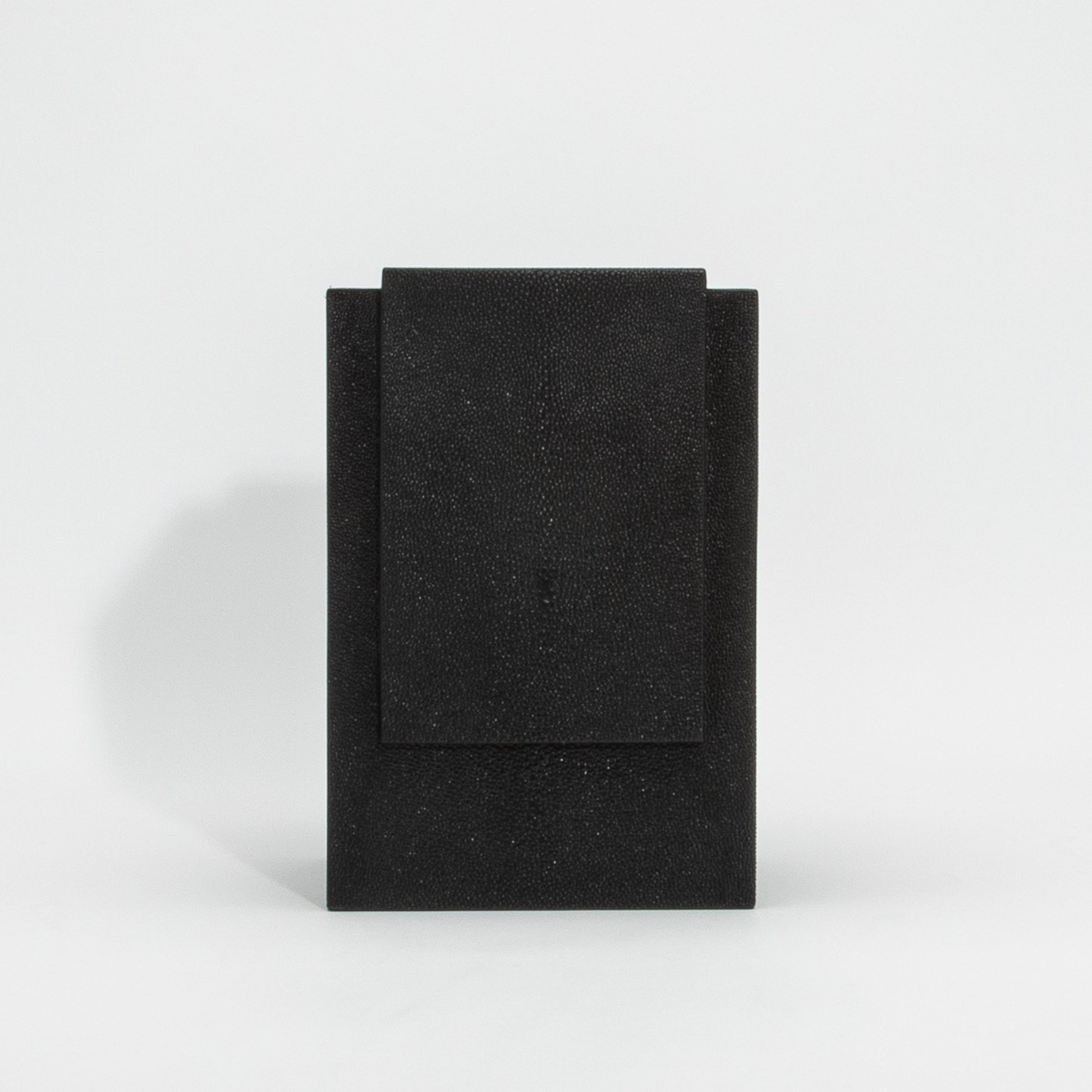 Waste Bin in Black Shagreen by R&Y Augousti
