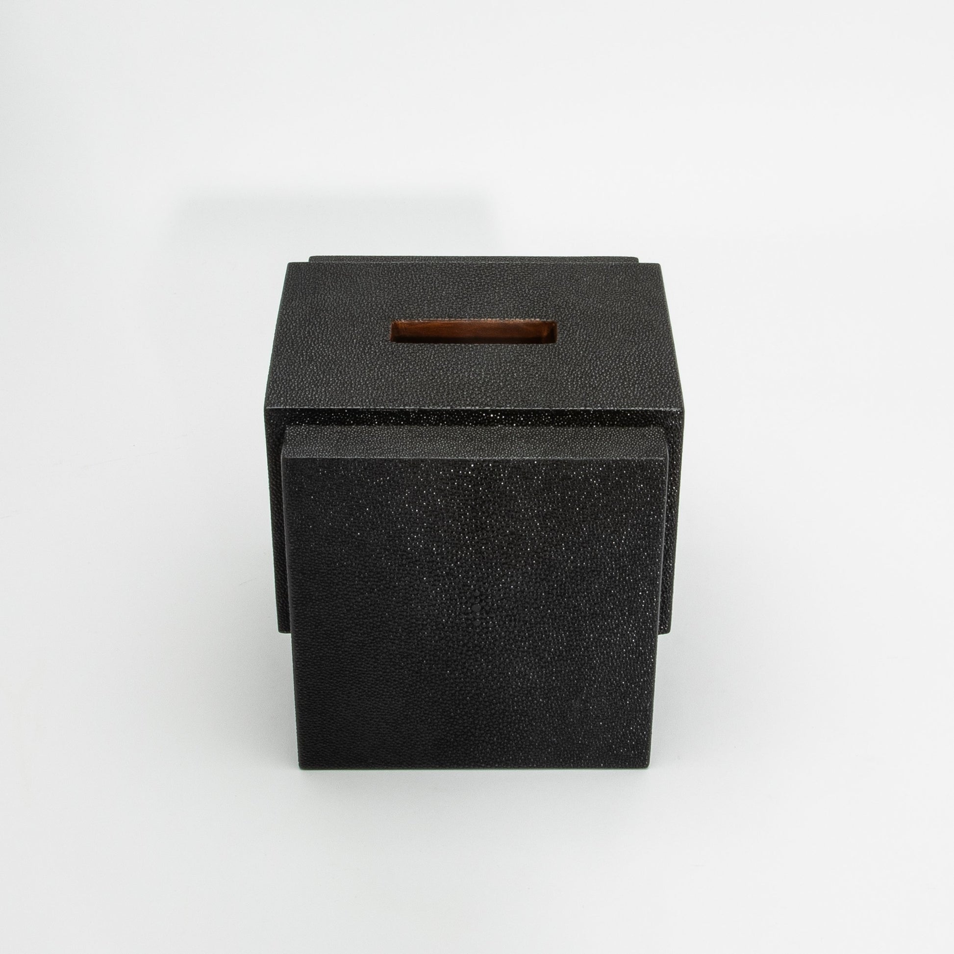 Tissue Box in Black Shagreen by R&Y Augousti