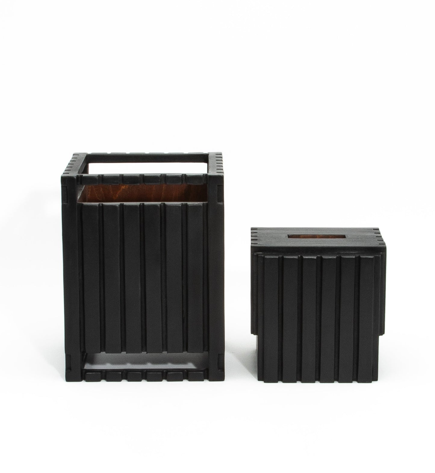 Waste Bin in Black Oak Detail by R&Y Augousti