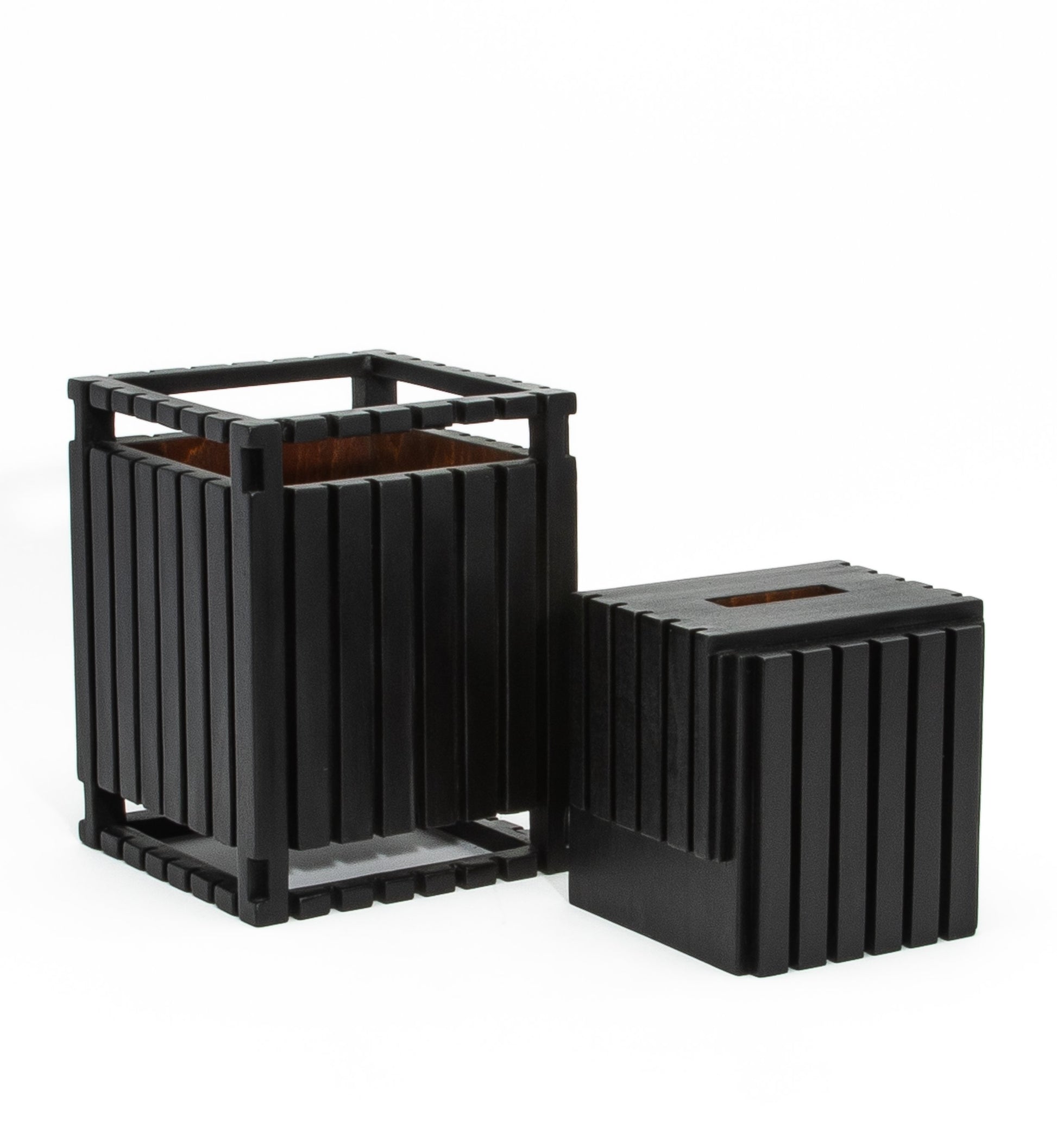 Waste Bin in Black Oak Detail by R&Y Augousti