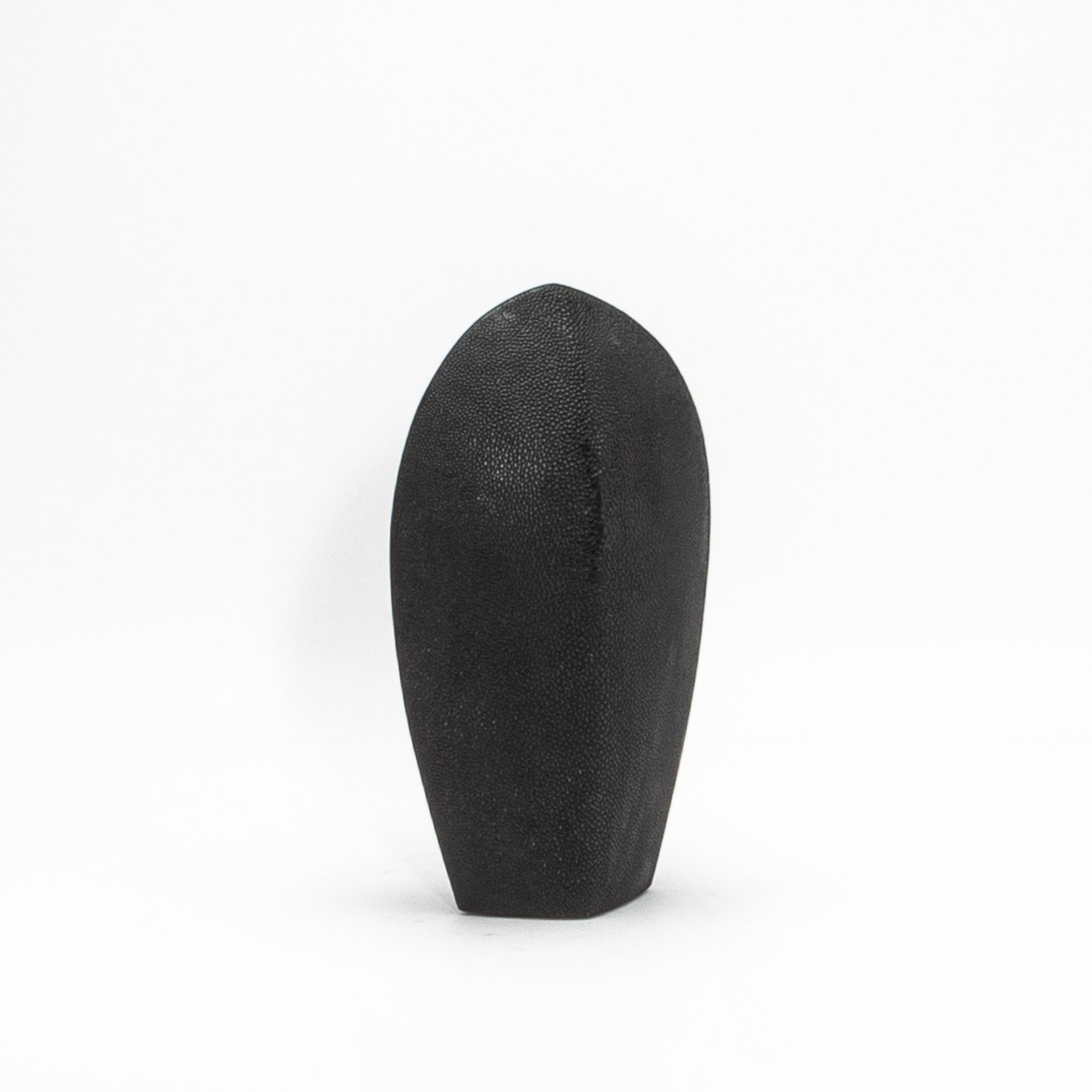 Modern Abstract Sculpture in Black Shagreen by Patrick Coard Paris