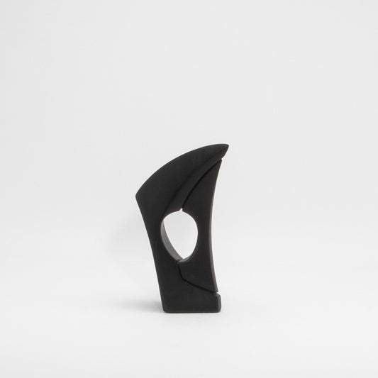 Modern Abstract Sculpture in Black Oak by Patrick Coard Paris