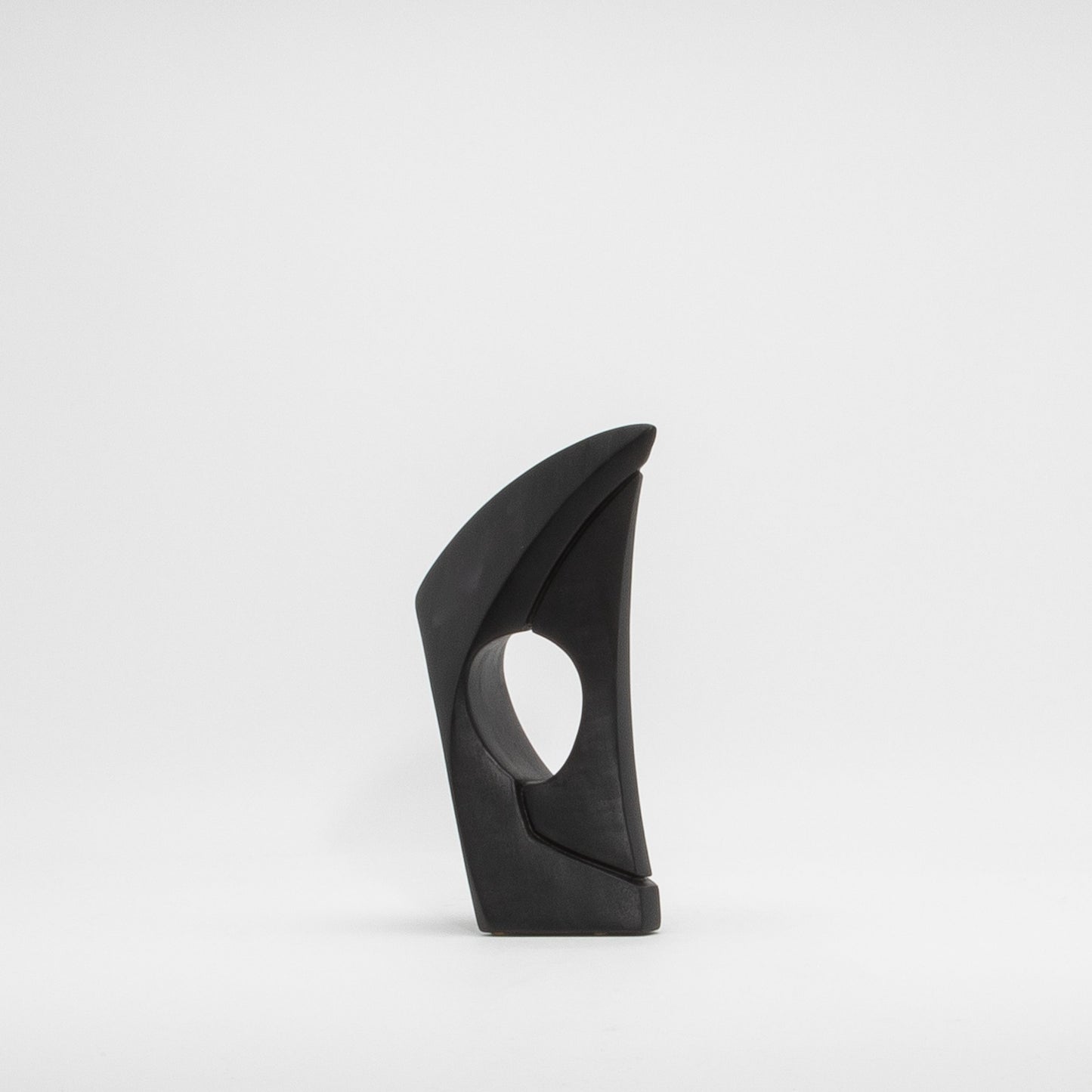 Modern Abstract Sculpture in Black Oak by Patrick Coard Paris