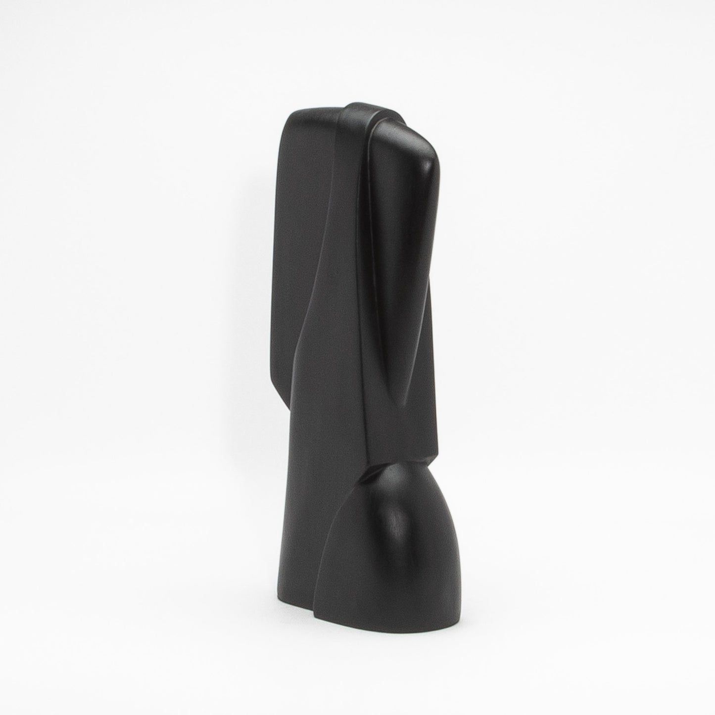 Modern Abstract Sculpture in Black Oak by Patrick Coard Paris