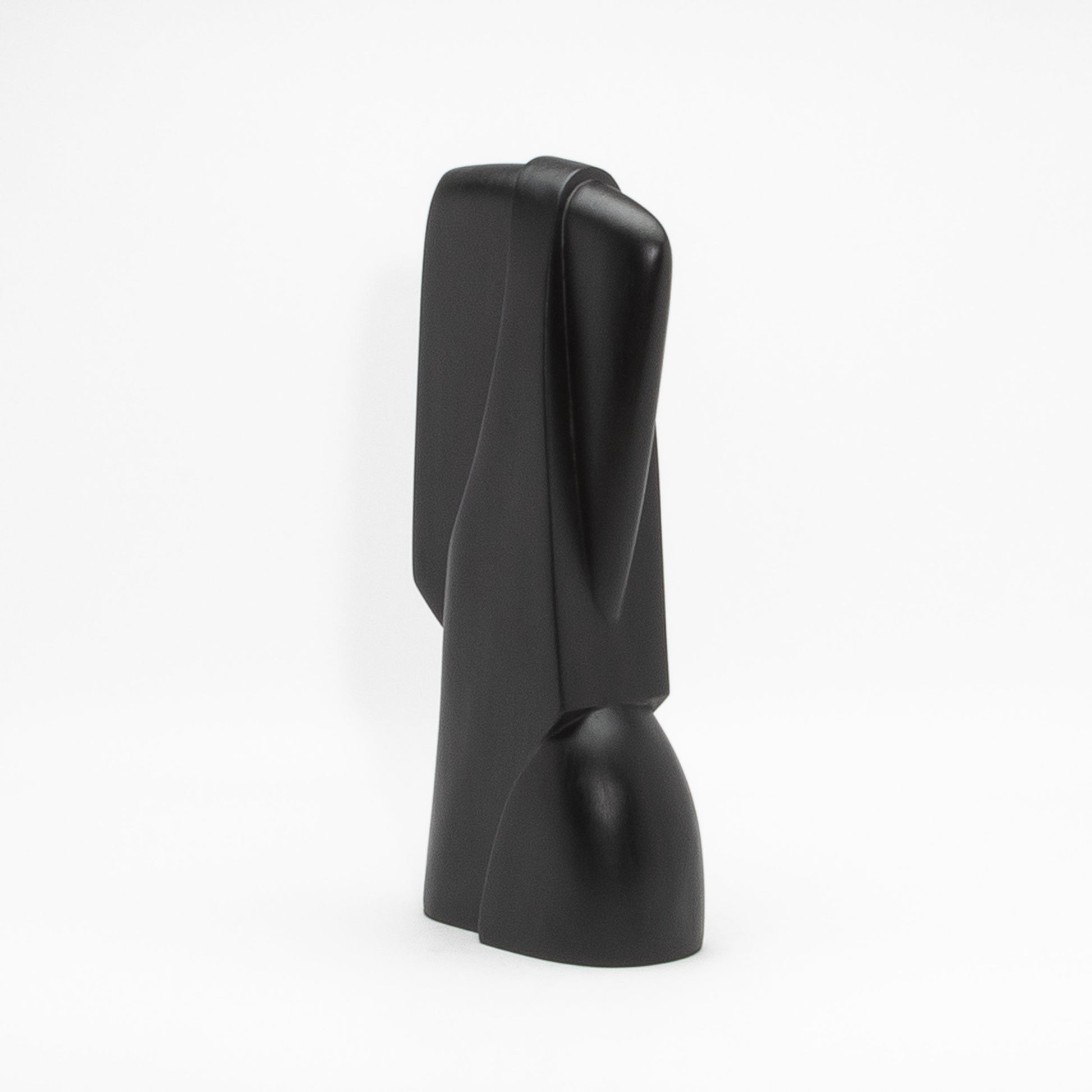 Modern Abstract Sculpture in Black Oak by Patrick Coard Paris