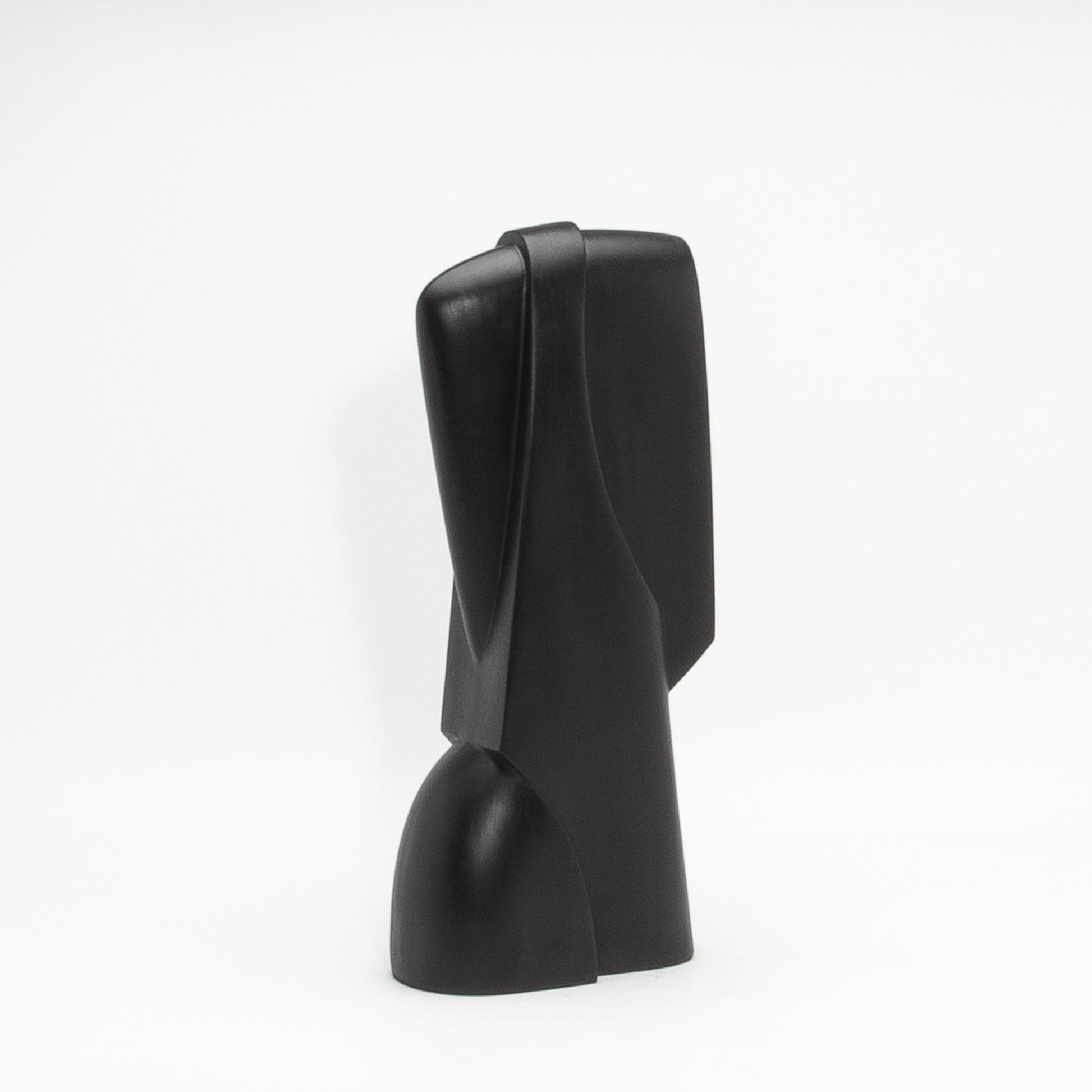 Modern Abstract Sculpture in Black Oak by Patrick Coard Paris