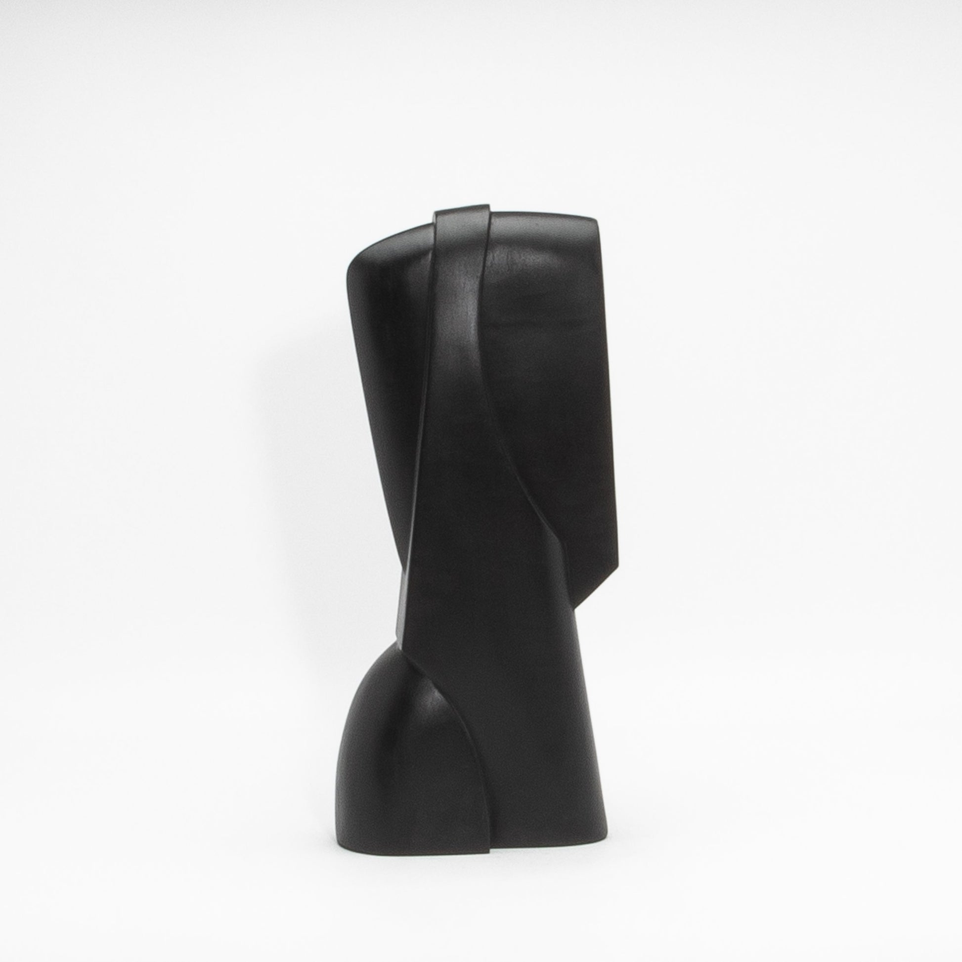 Modern Abstract Sculpture in Black Oak by Patrick Coard Paris