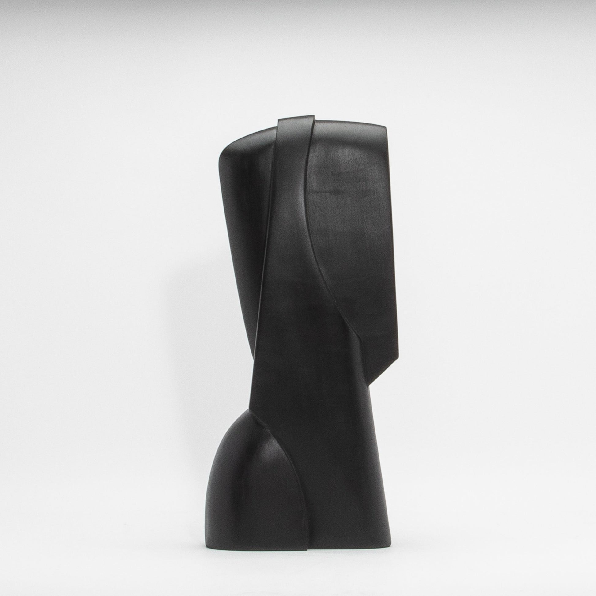 Modern Abstract Sculpture in Black Oak by Patrick Coard Paris