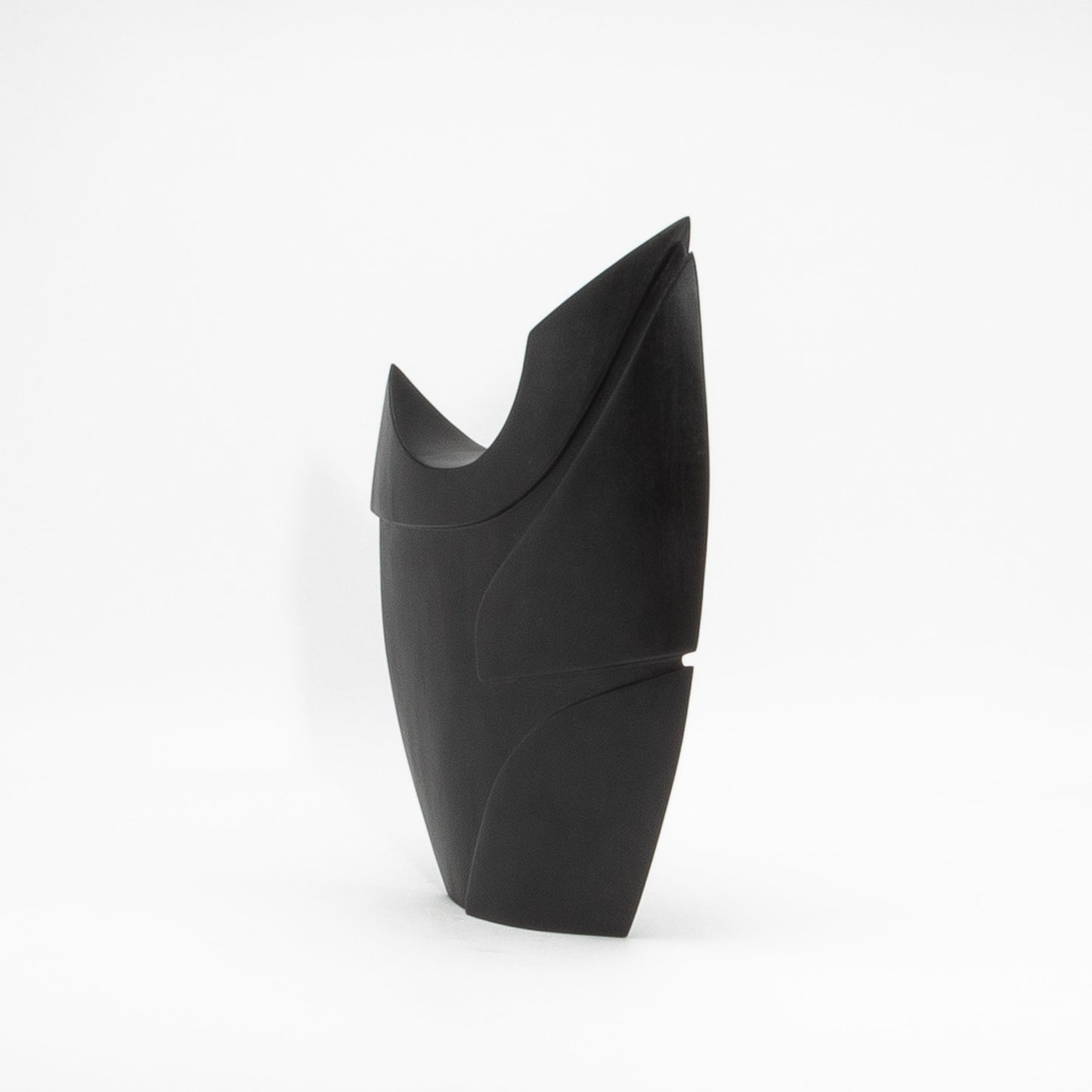 Modern Abstract Sculpture in Black Oak by Patrick Coard Paris