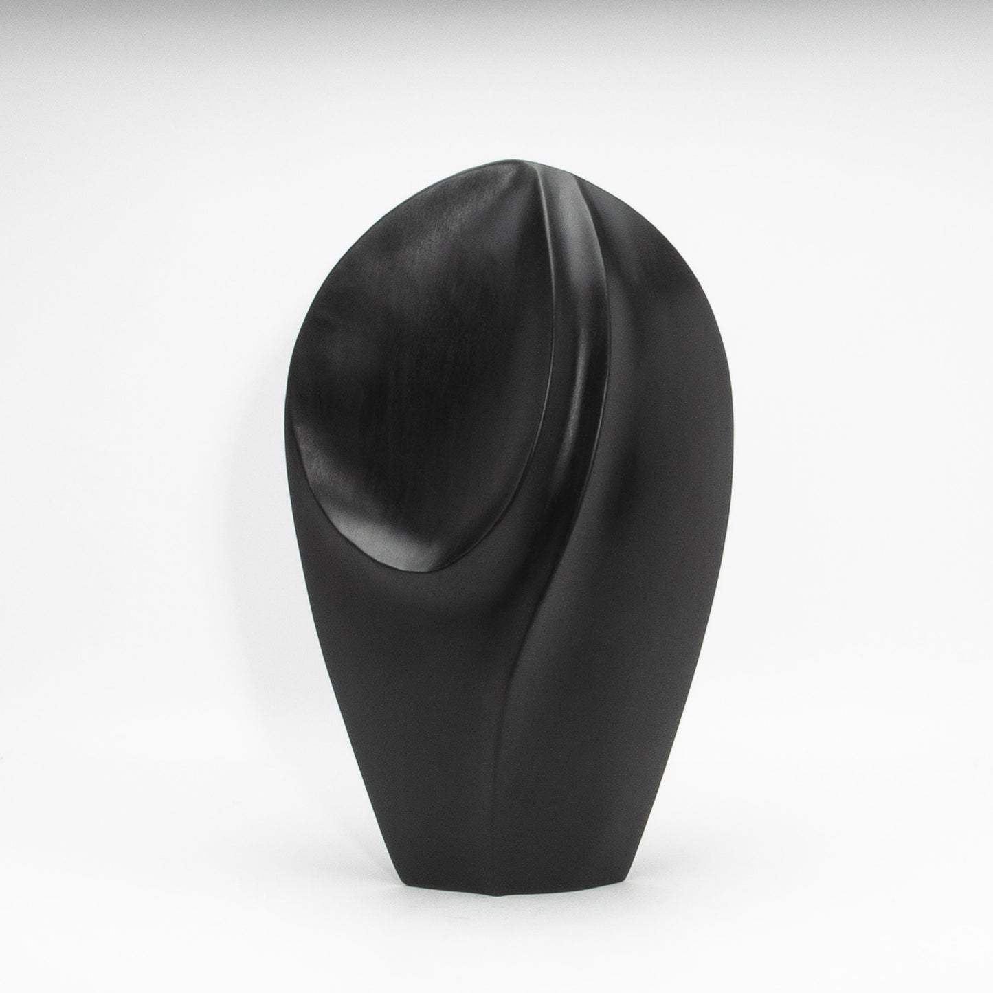Modern Abstract Sculpture in Black Oak by Patrick Coard Paris