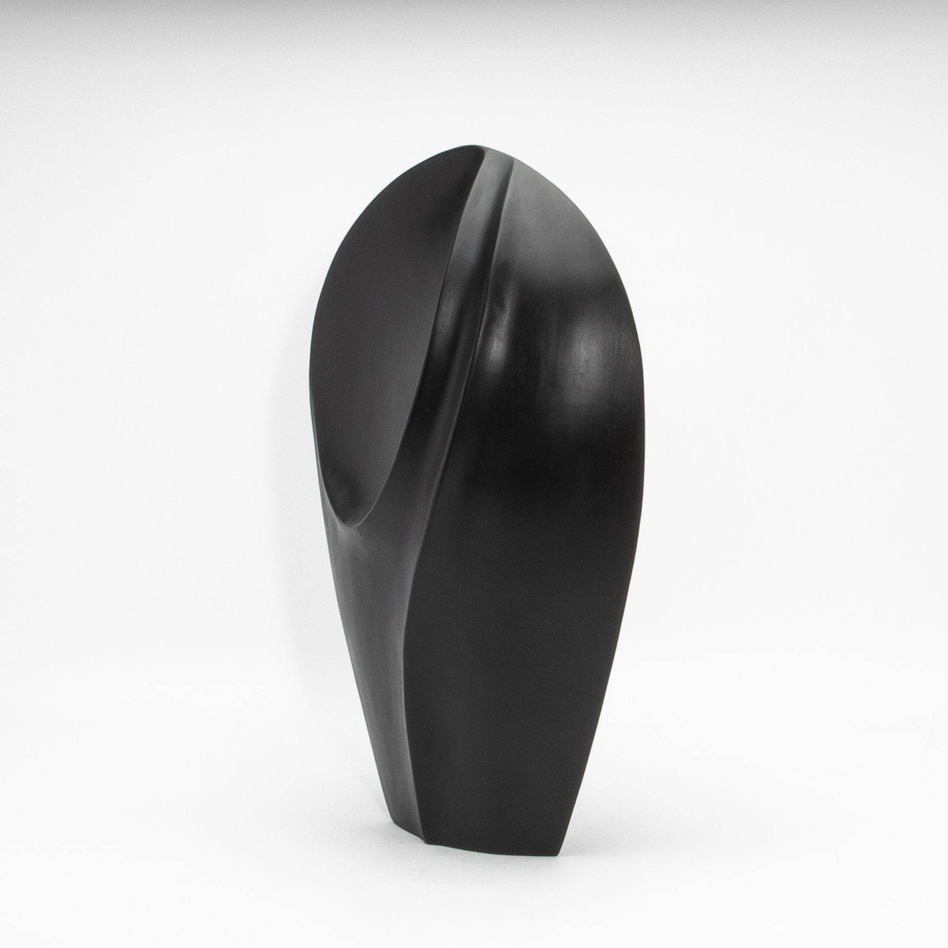 Modern Abstract Sculpture in Black Oak by Patrick Coard Paris