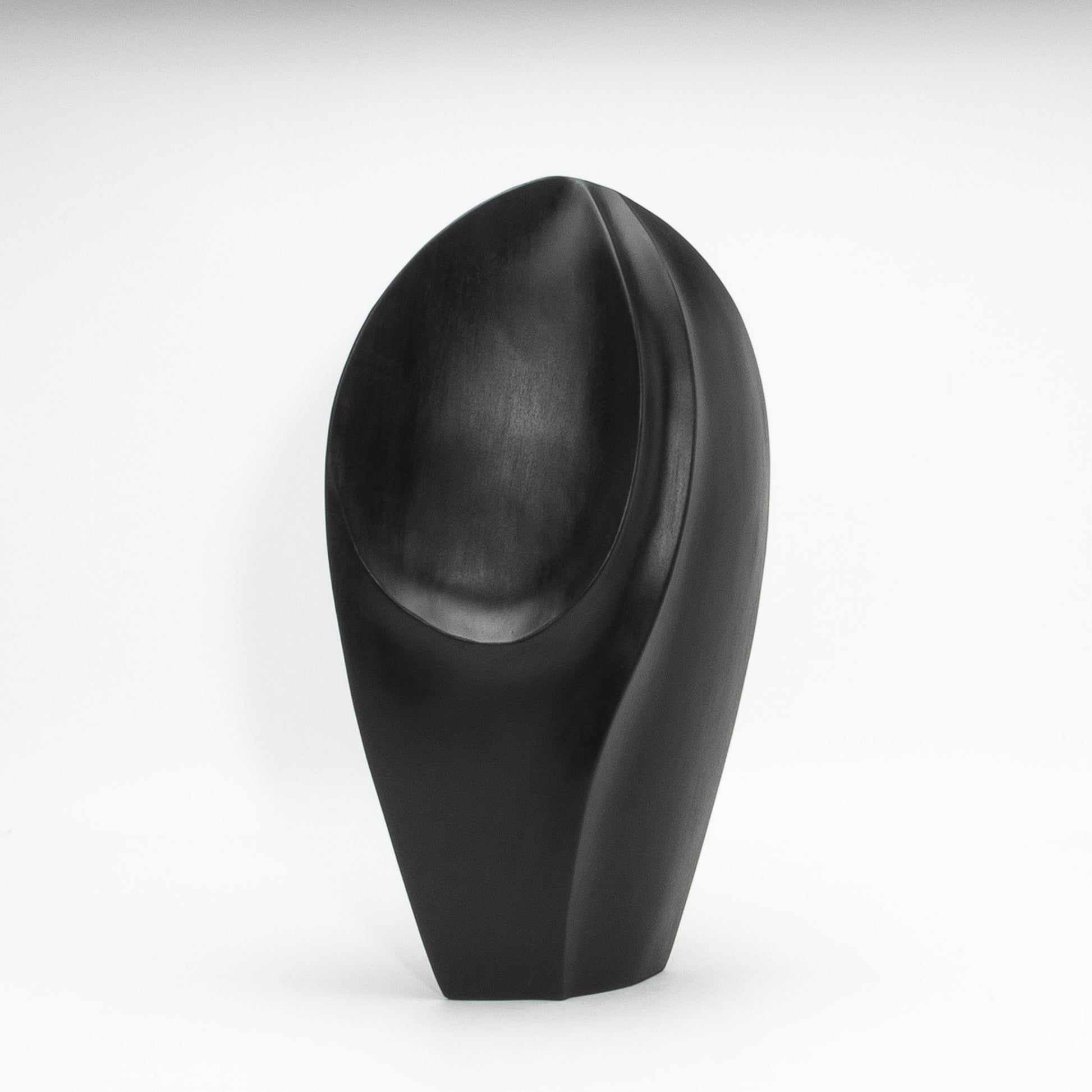 Modern Abstract Sculpture in Black Oak by Patrick Coard Paris