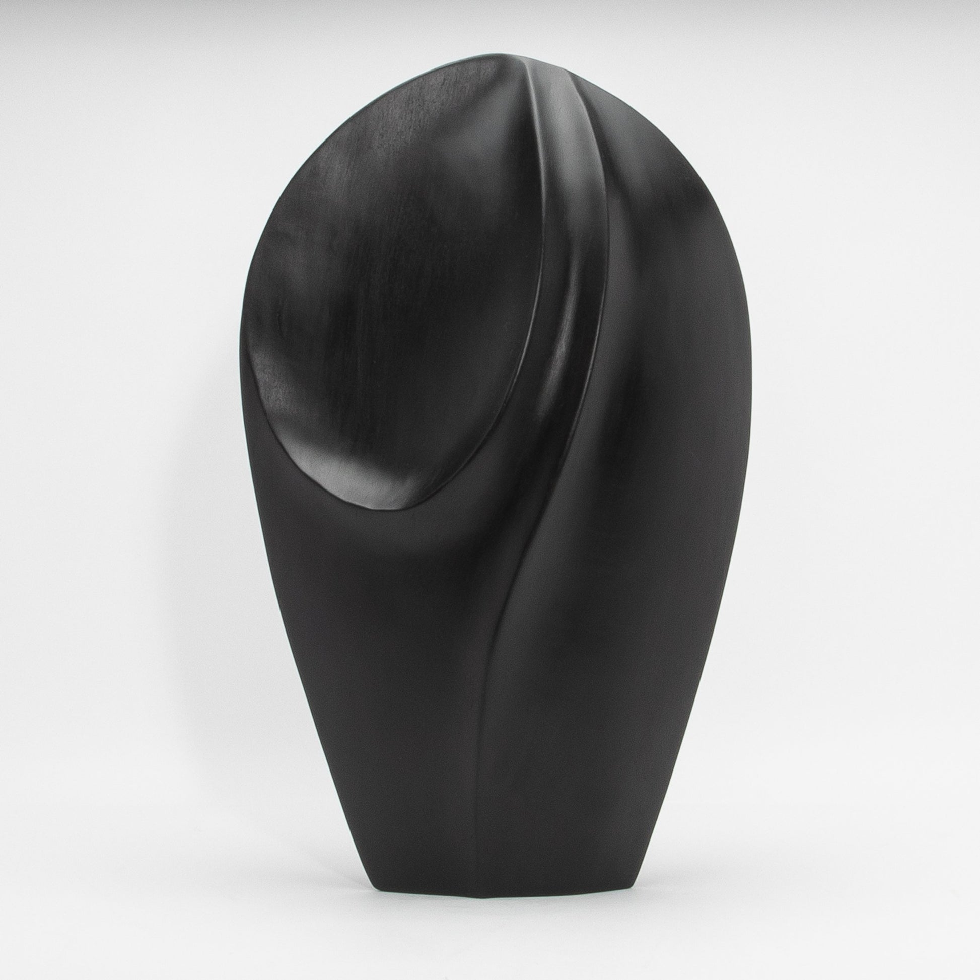 Modern Abstract Sculpture in Black Oak by Patrick Coard Paris