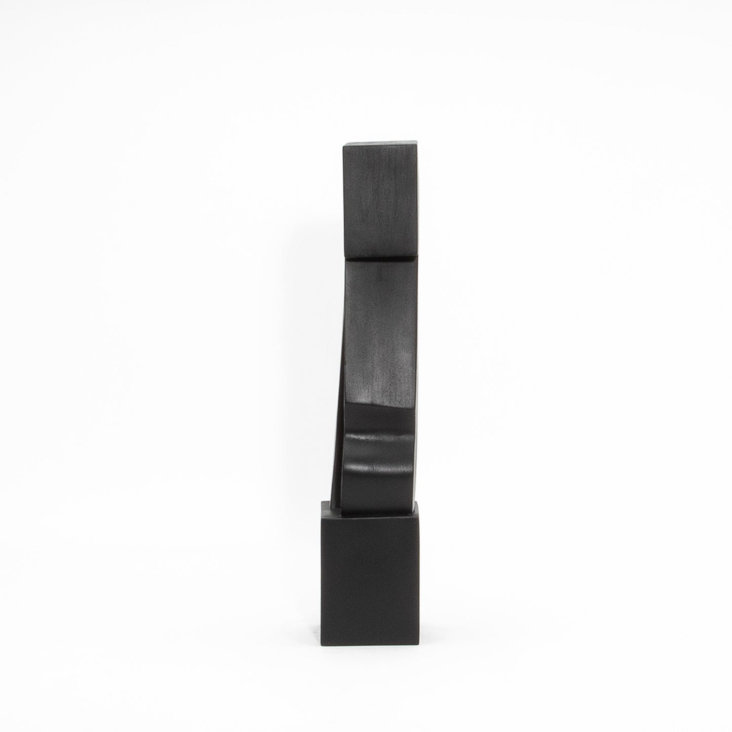 Modern Abstract Sculpture in Black Oak by Patrick Coard Paris